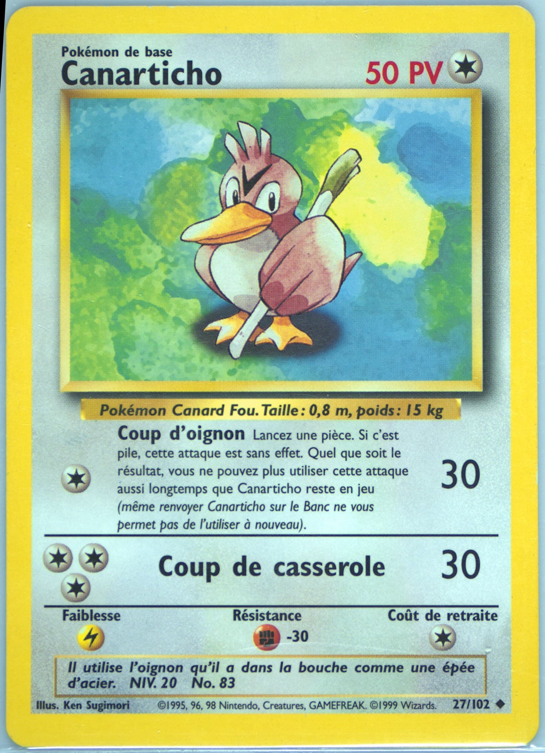Canarticho (27) 1999 Pokemon French