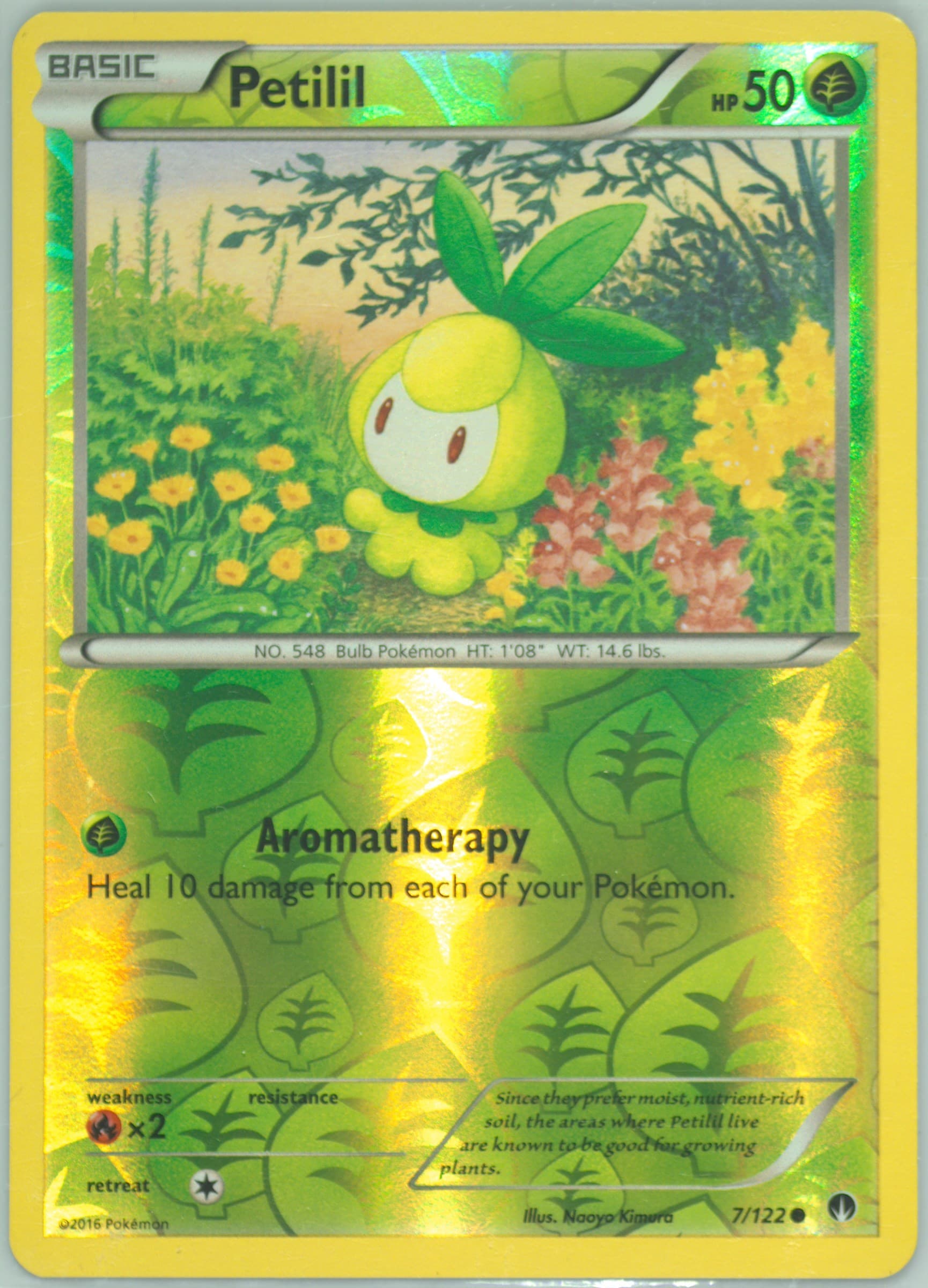Petilil-Reverse Foil (7) 2016 Pokemon XY Breakpoint