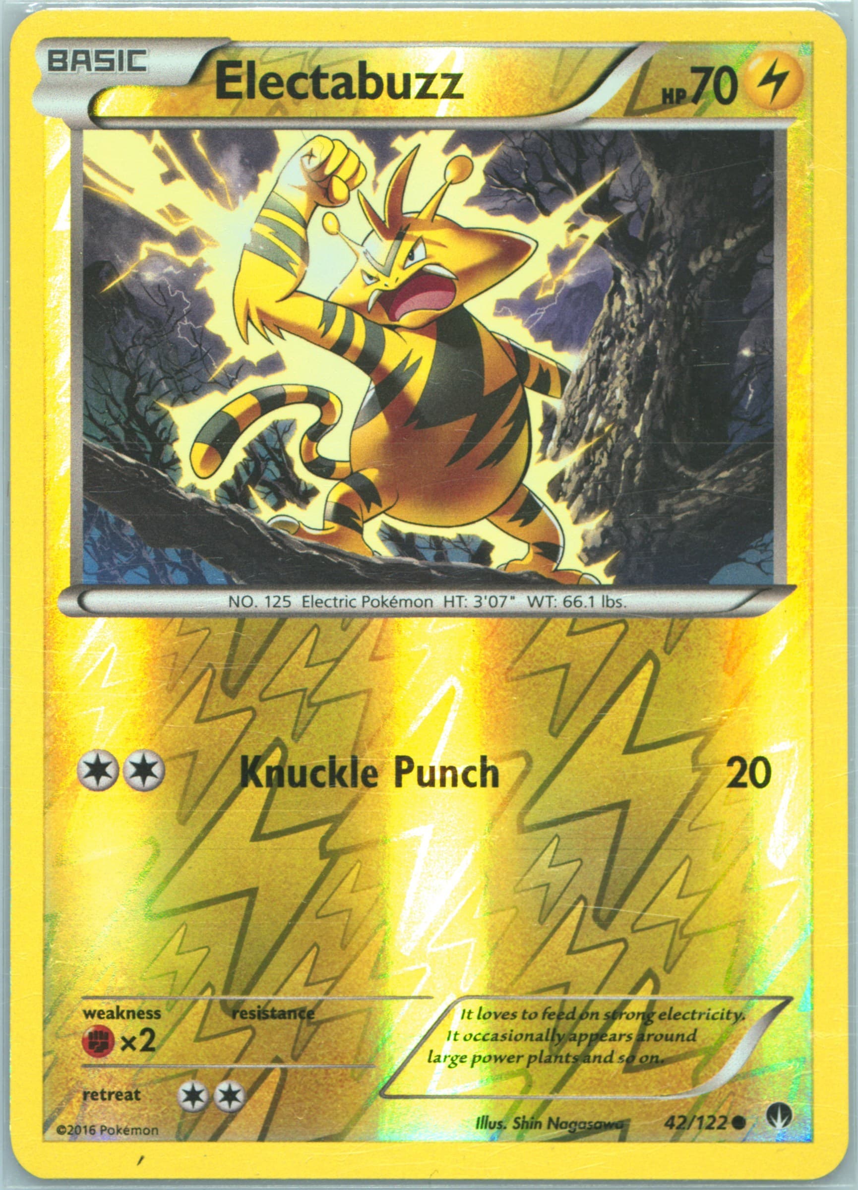 Electabuzz-Reverse Foil (42) 2016 Pokemon XY Breakpoint