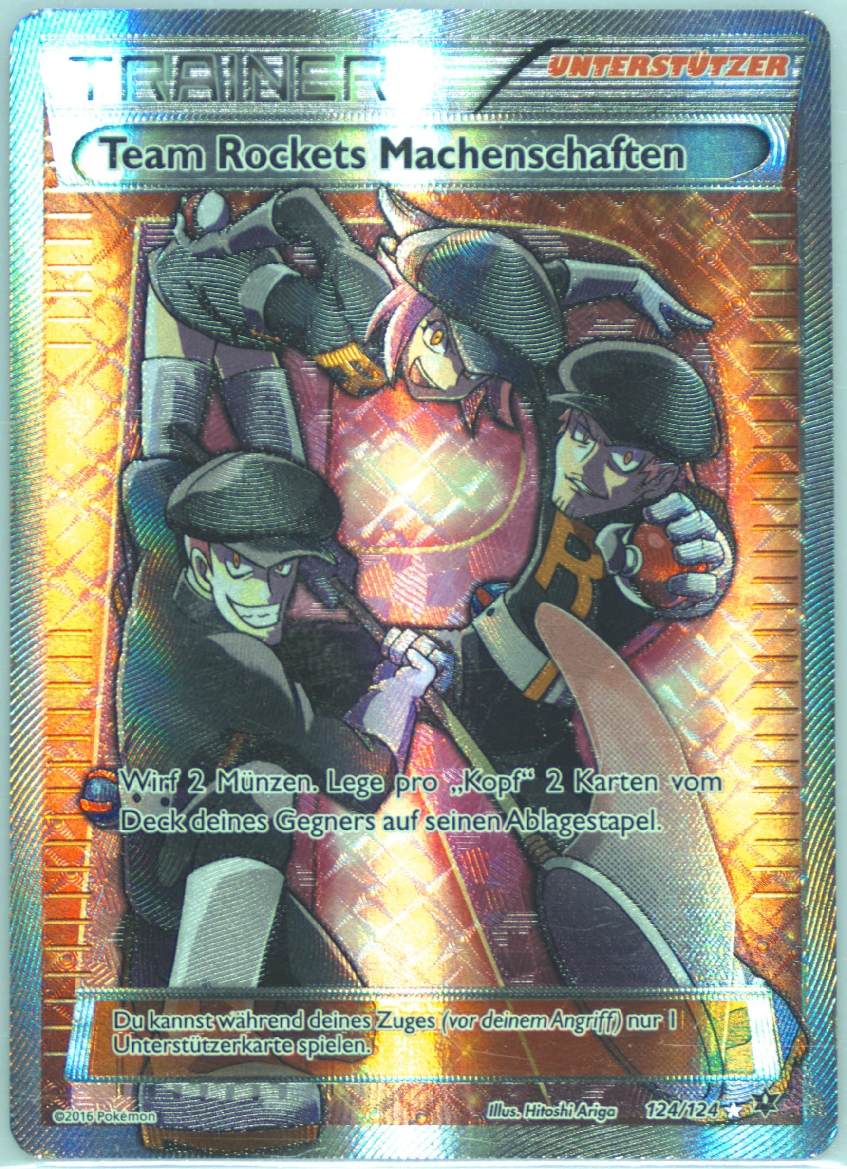 Full Art/Team Rockets Machenschaften German (124) 2016 Pokemon XY Fates Collide