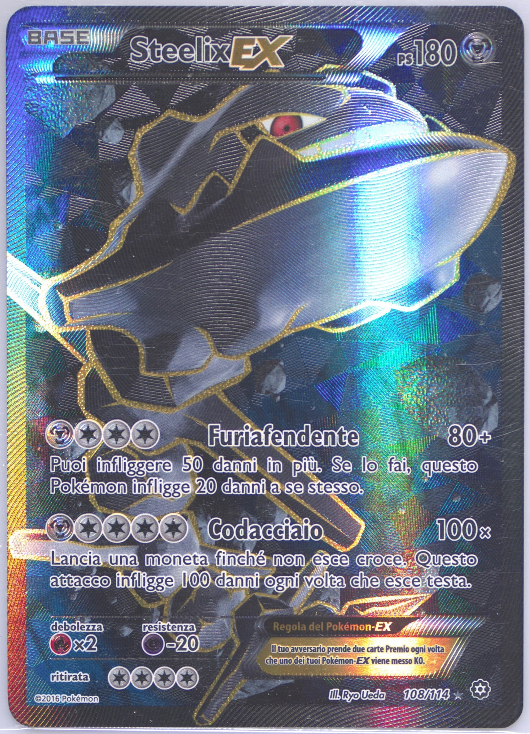 Full Art/Steelix EX Italian (108) 2016 Pokemon XY Steam Siege
