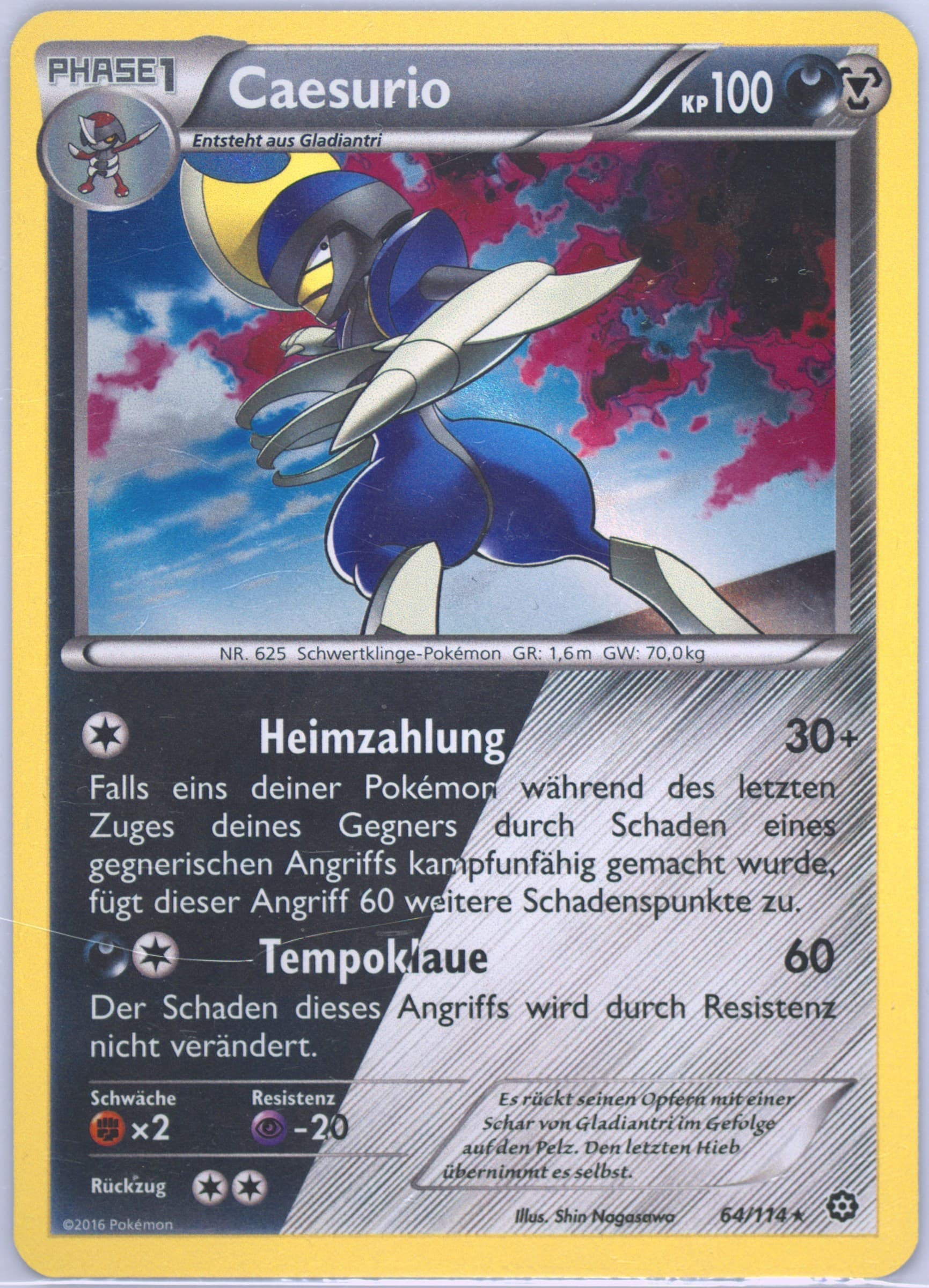 Caesurio-Holo German (64) 2016 Pokemon XY Steam Siege