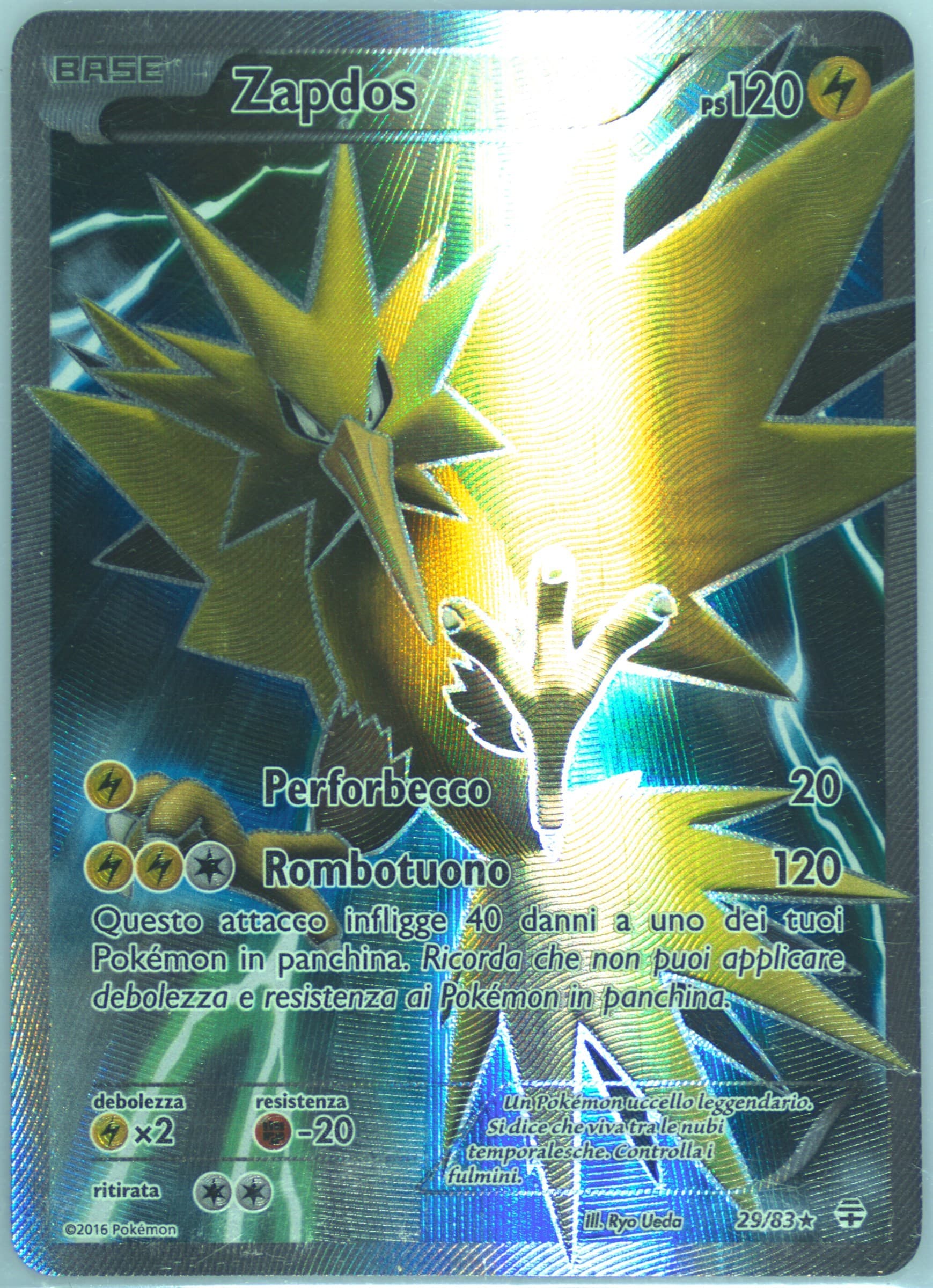 Full Art/Zapdos Italian (29) 2016 Pokemon XY Generations