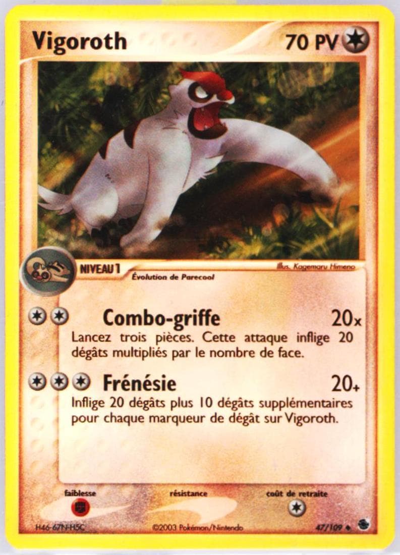 Vigoroth-Reverse Foil French (47) 2003 Pokemon EX Ruby & Sapphire