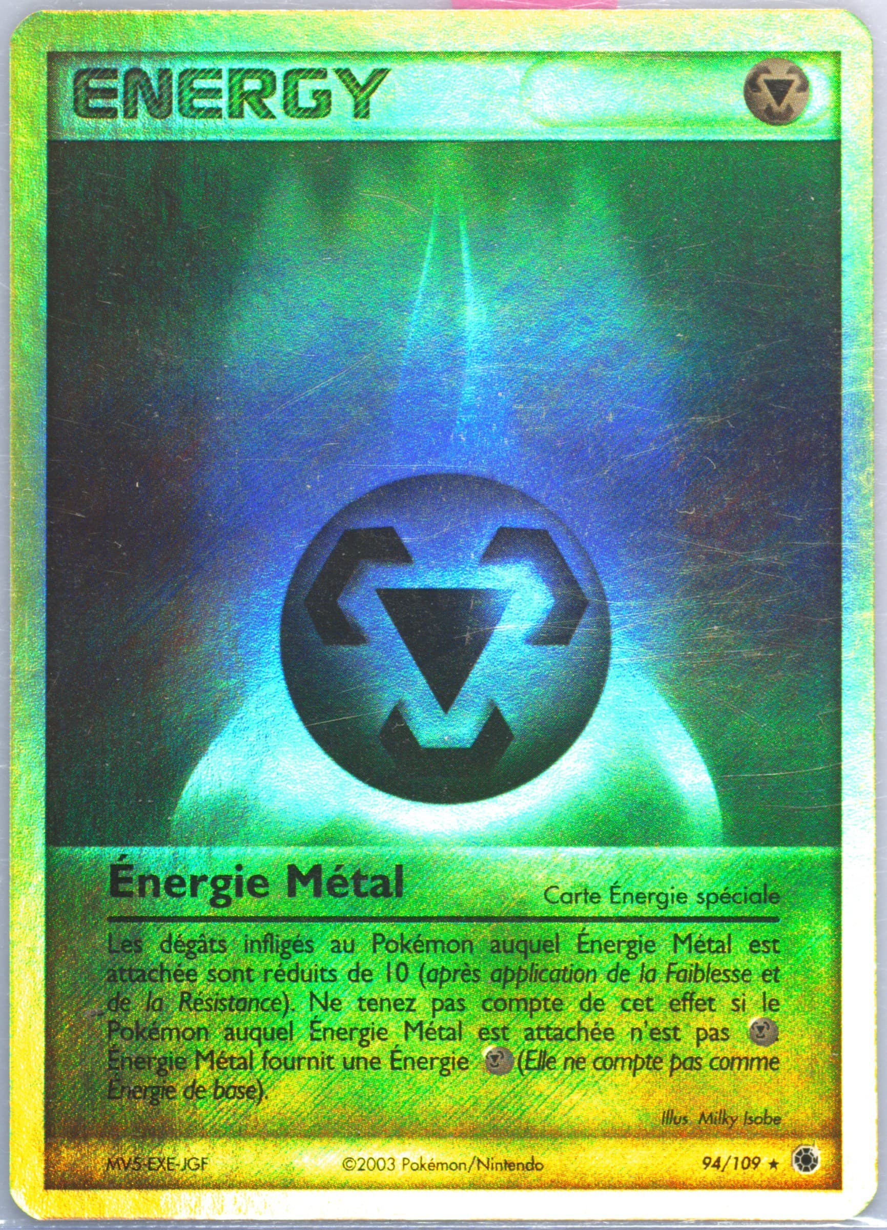 Energie Metal-Reverse Foil French (94) 2003 Pokemon EX Ruby & Sapphire