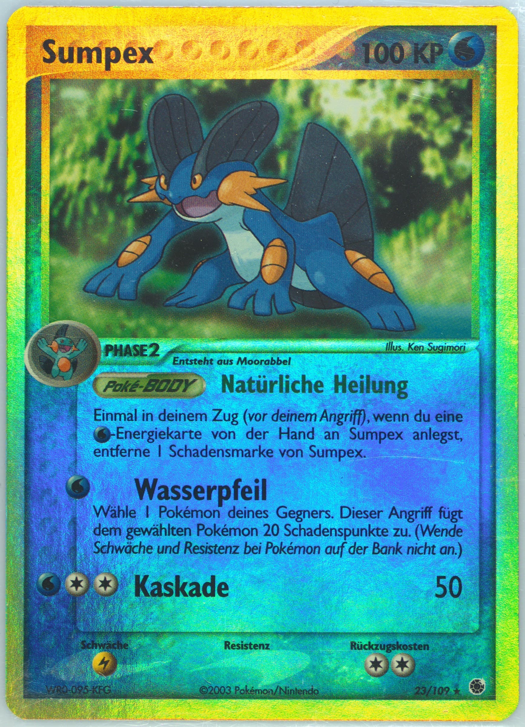 Sumpex-Reverse Foil (23) 2004 Pokemon German EX Ruby & Sapphire