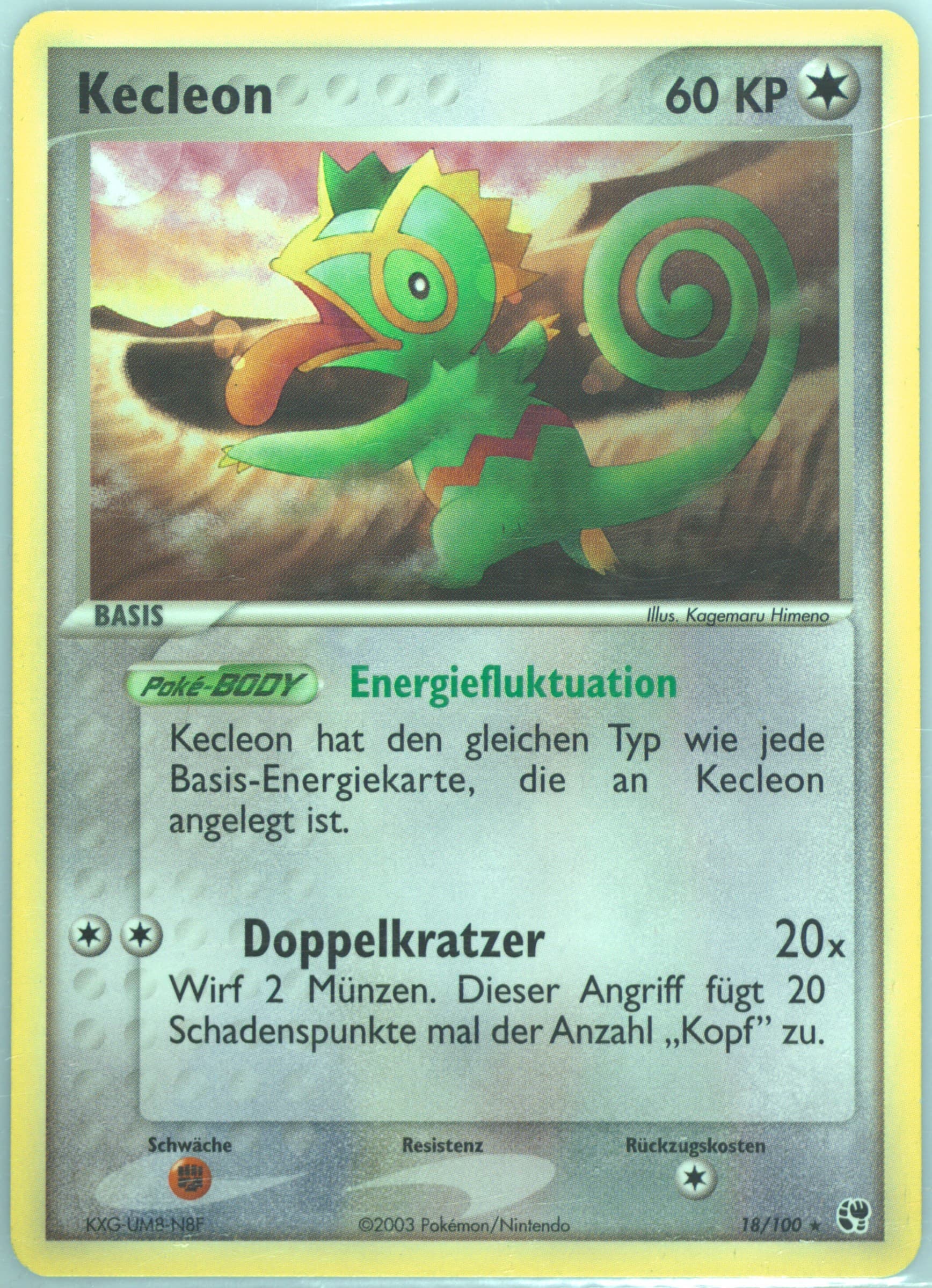Kecleon (18) 2004 Pokemon German EX Sandstorm