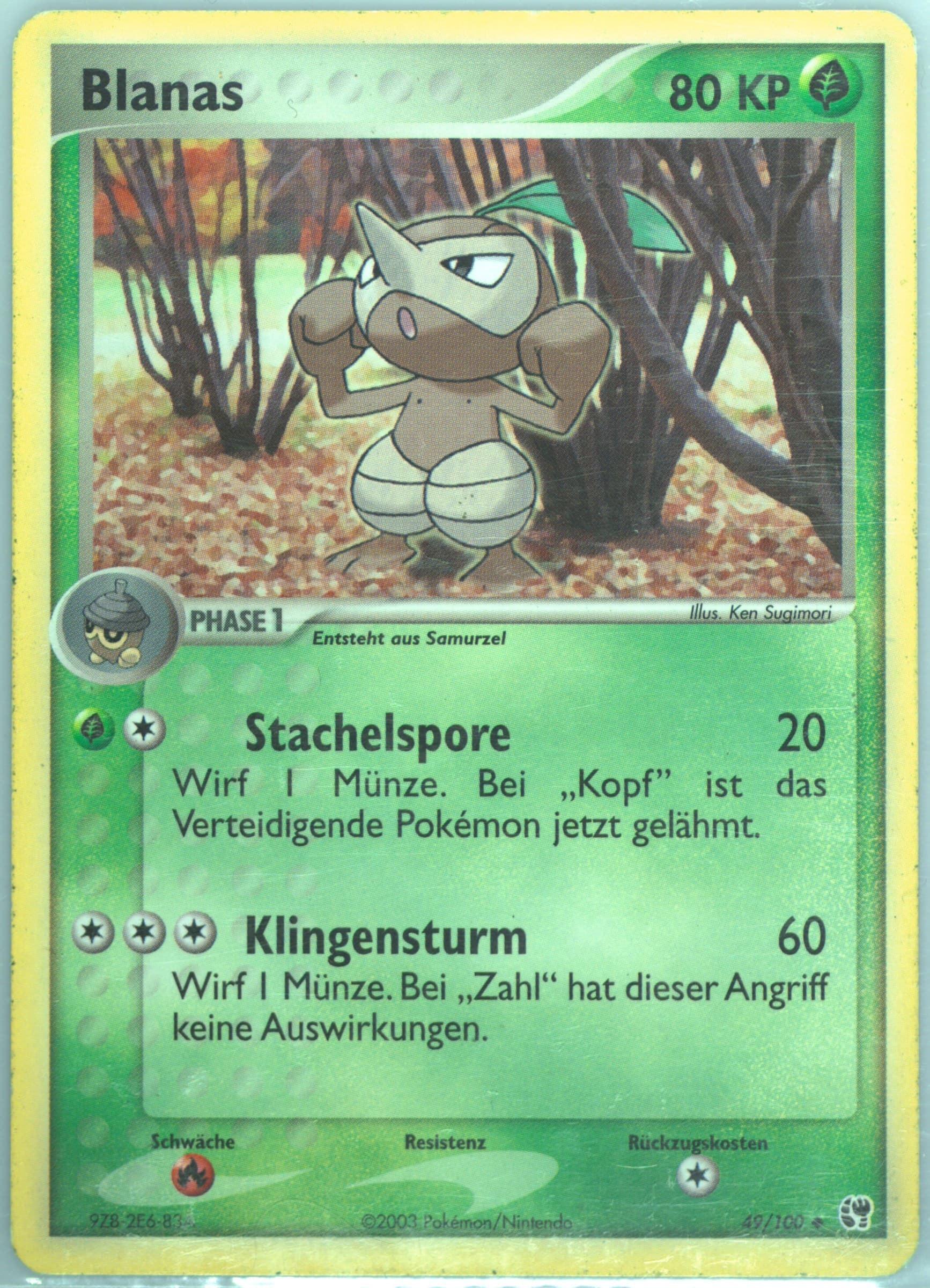 Blanas (49) 2004 Pokemon German EX Sandstorm