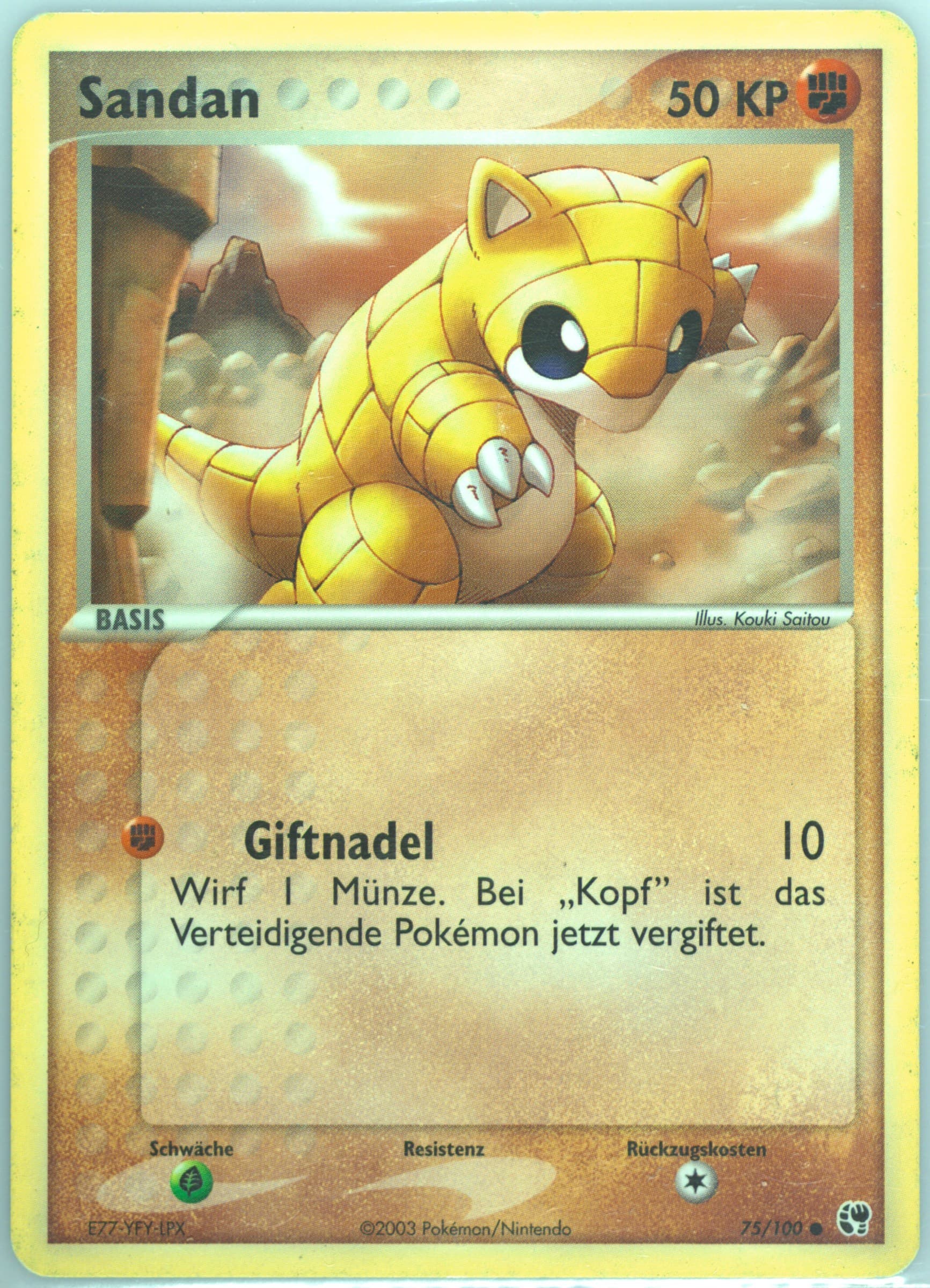 Sandan (75) 2004 Pokemon German EX Sandstorm