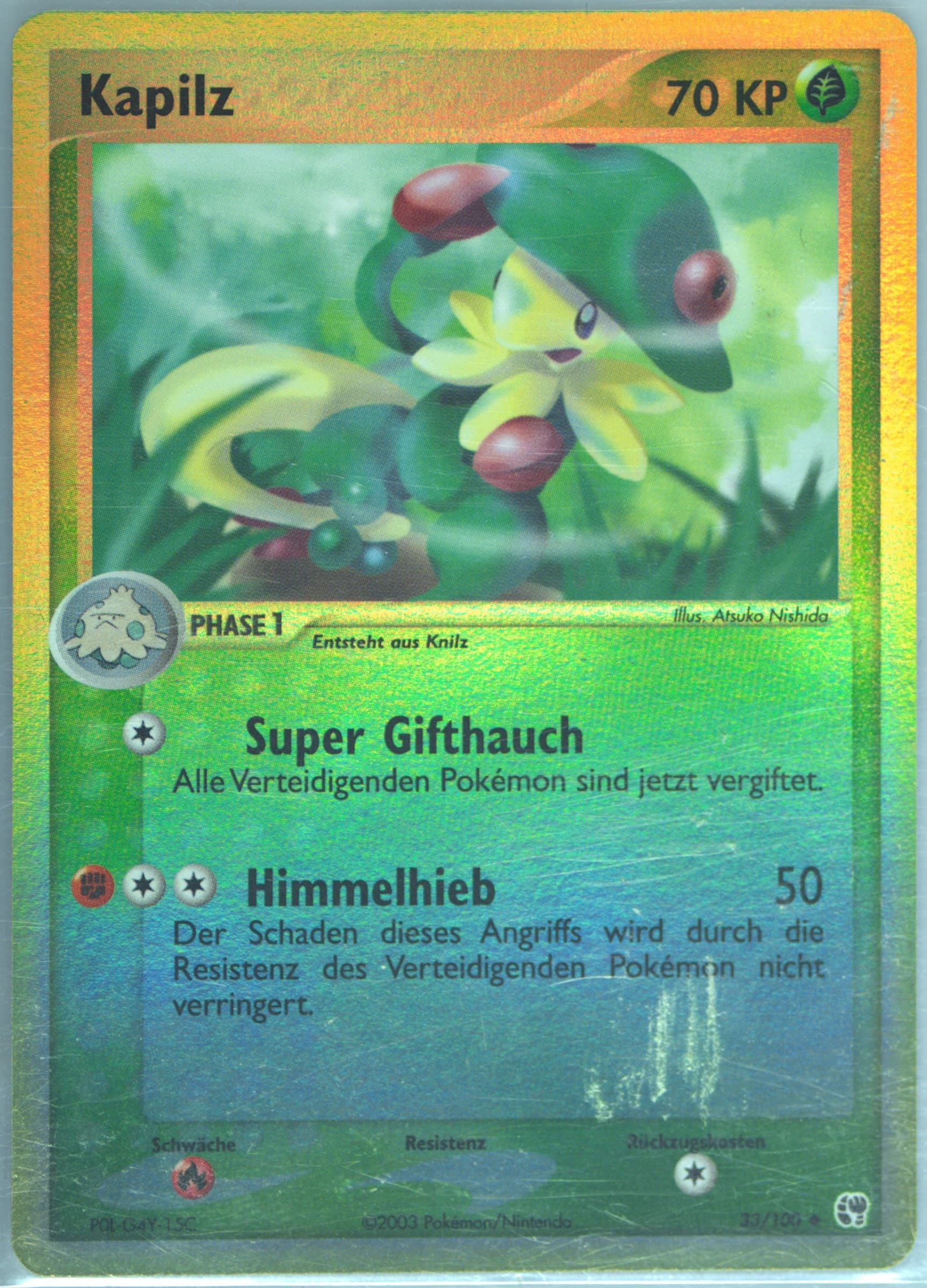 Kapilz-Reverse Foil (33) 2004 Pokemon German EX Sandstorm