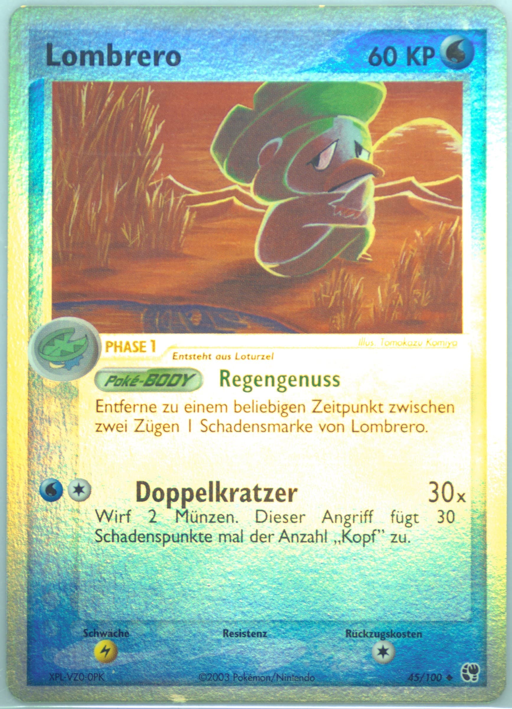 Lombrero-Reverse Foil (45) 2004 Pokemon German EX Sandstorm