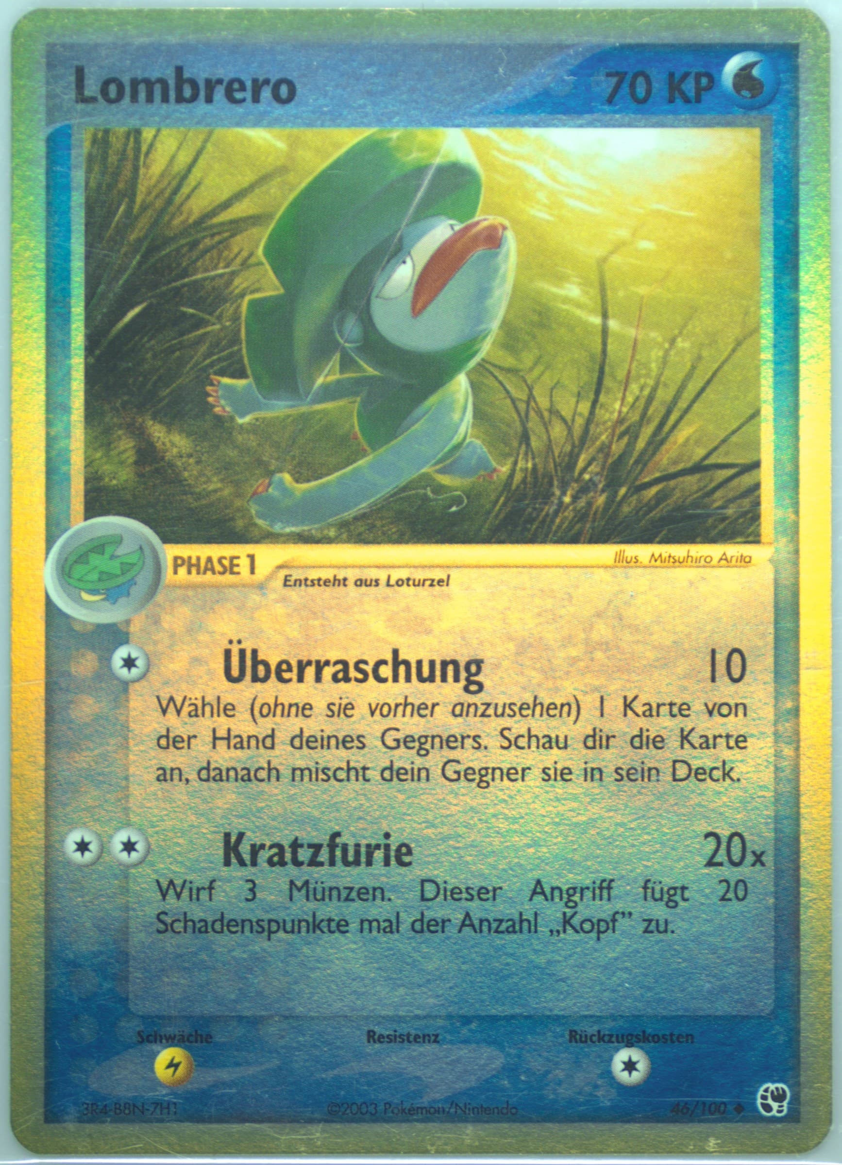 Lombrero-Reverse Foil (46) 2004 Pokemon German EX Sandstorm