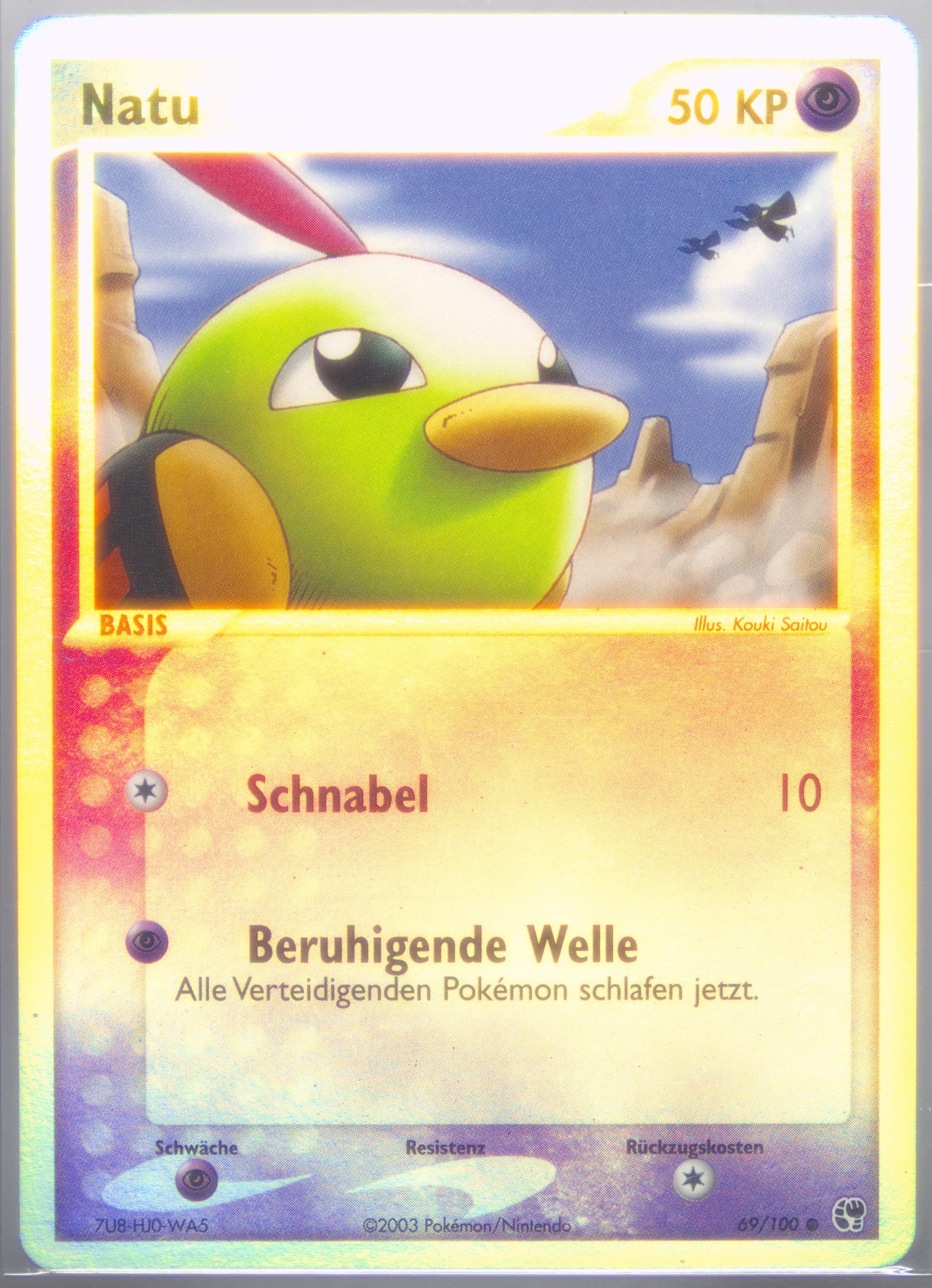 Natu-Reverse Foil (69) 2004 Pokemon German EX Sandstorm
