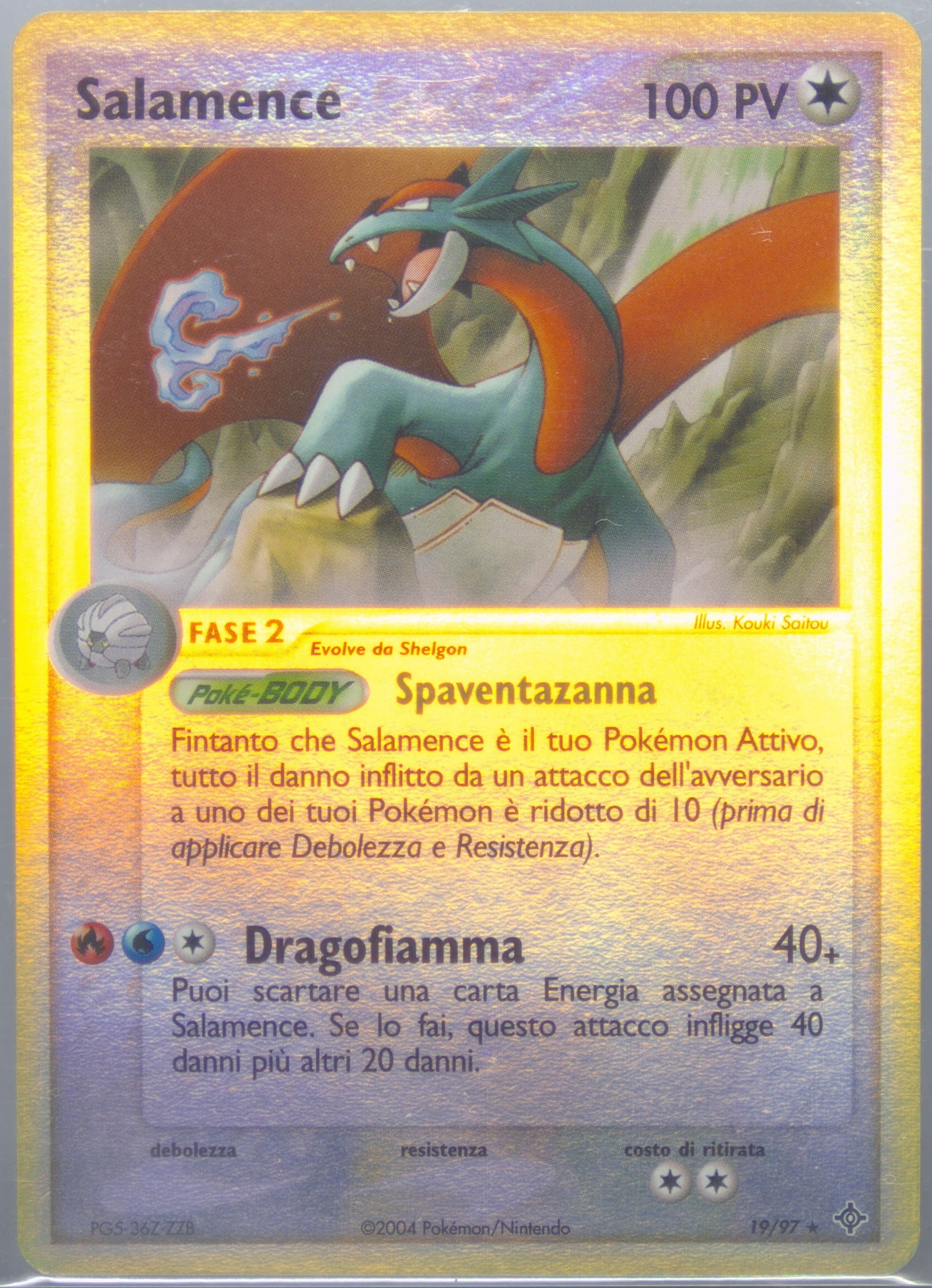 Salamence-Reverse Foil (19) 2004 Pokemon Italian EX Dragon