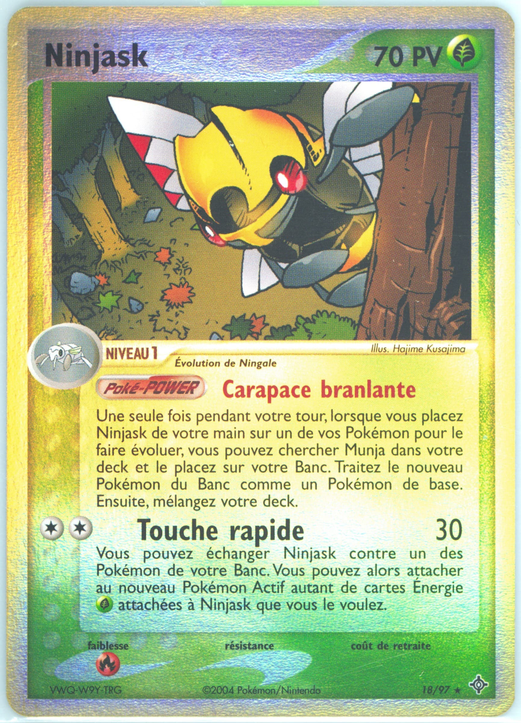 Ninjask-Reverse Foil (18) 2004 Pokemon French EX Dragon