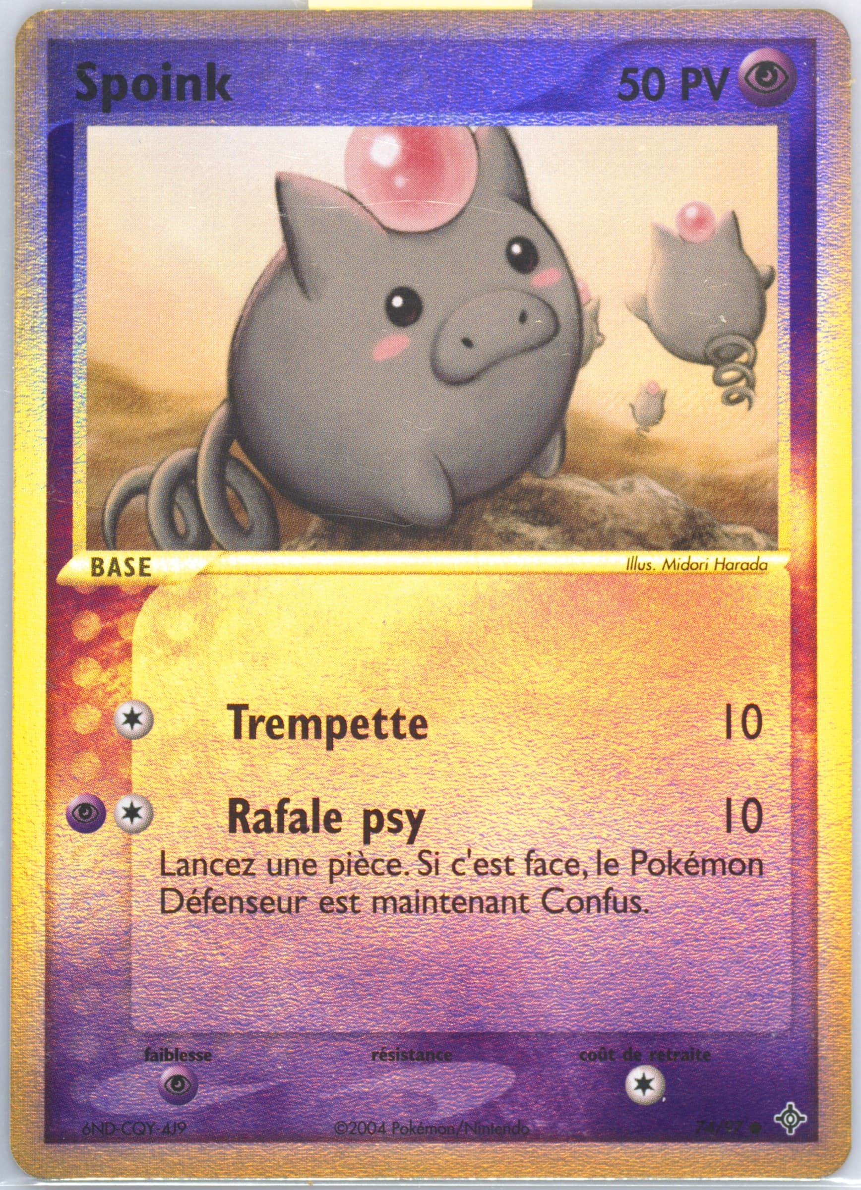 Spoink-Reverse Foil (74) 2004 Pokemon French EX Dragon