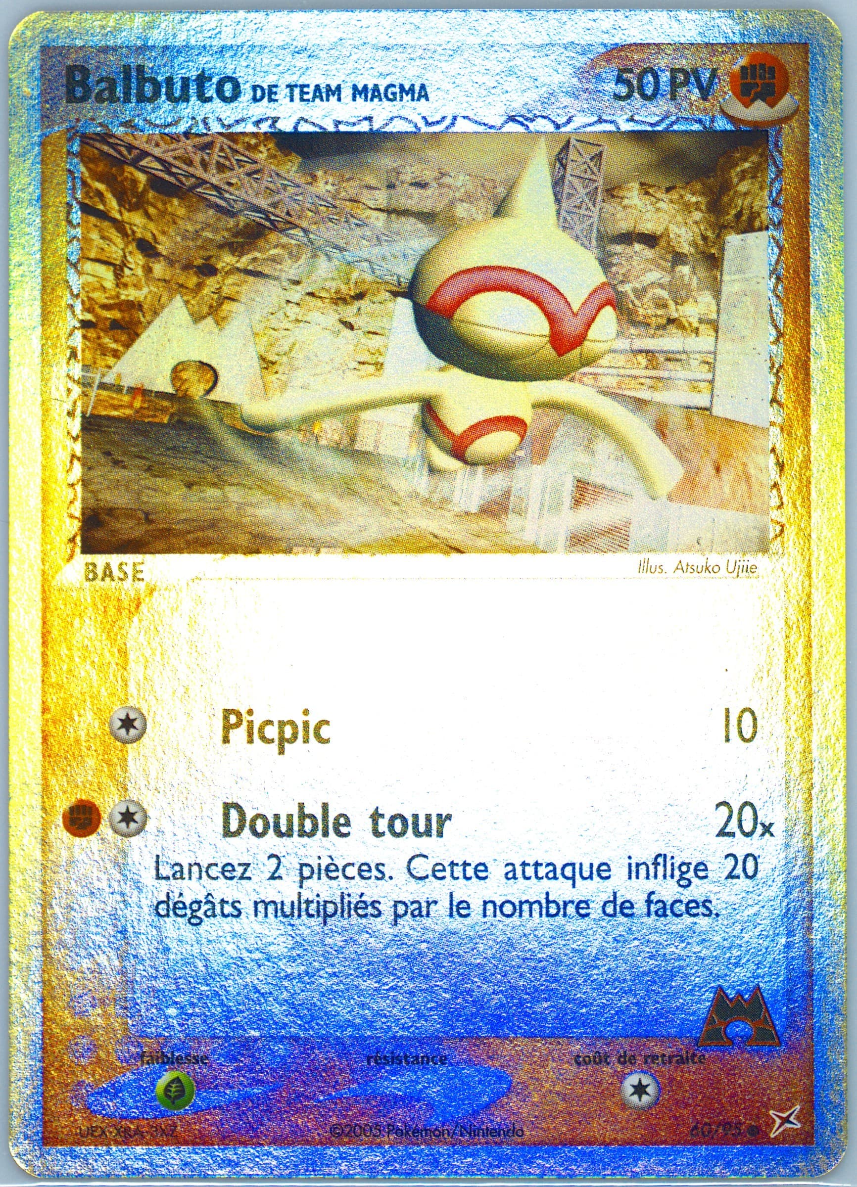 Balbuto de Team Magma-Reverse Foil (60) 2005 Pokemon French EX Team Magma VS Team Aqua