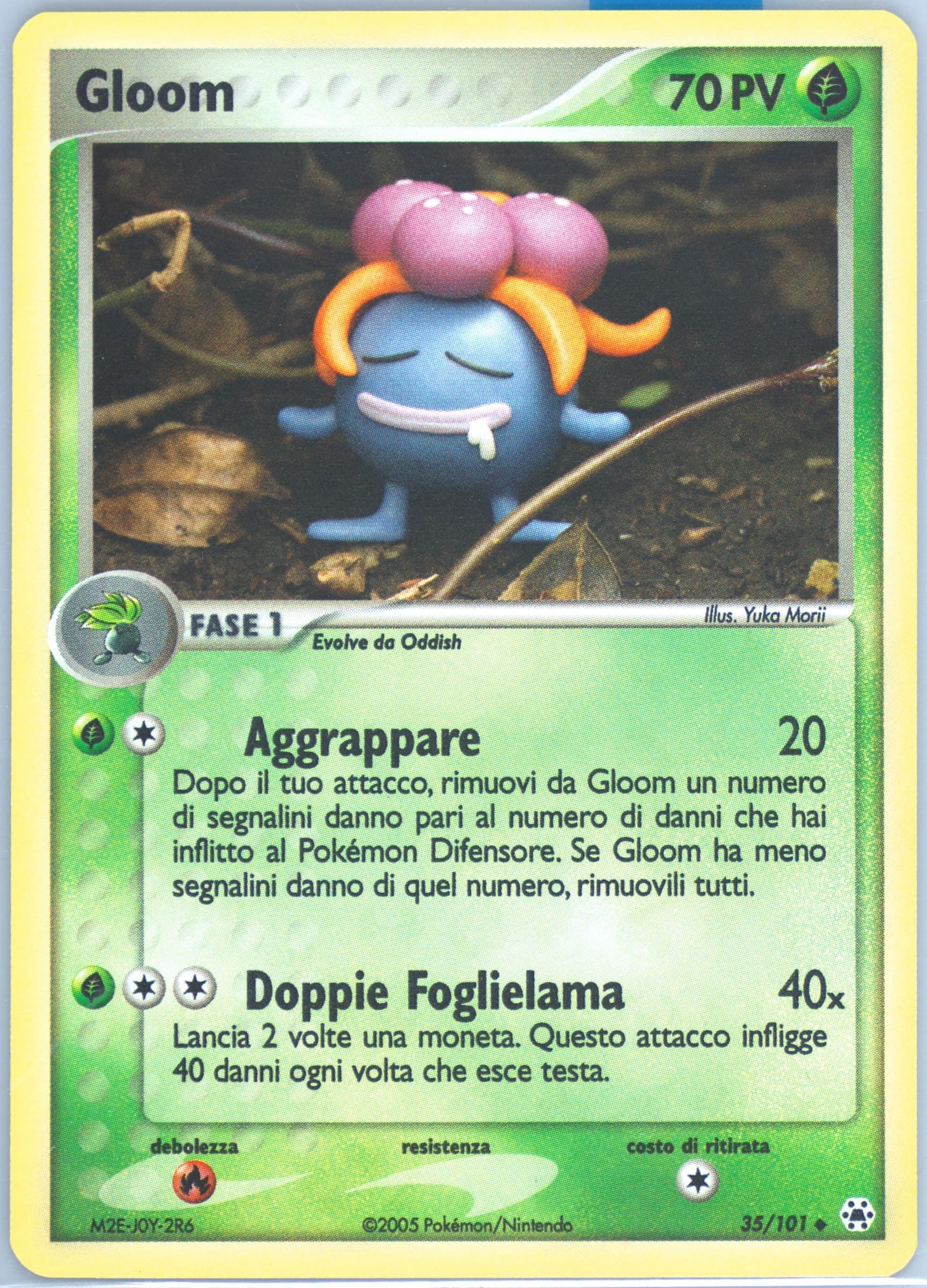Gloom-Reverse Foil (35) 2005 Pokemon Italian EX Hidden Legends
