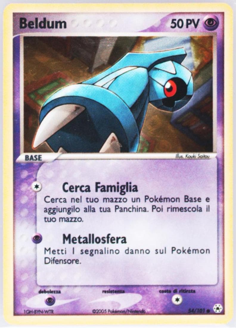 Beldum-Reverse Foil (54) 2005 Pokemon Italian EX Hidden Legends