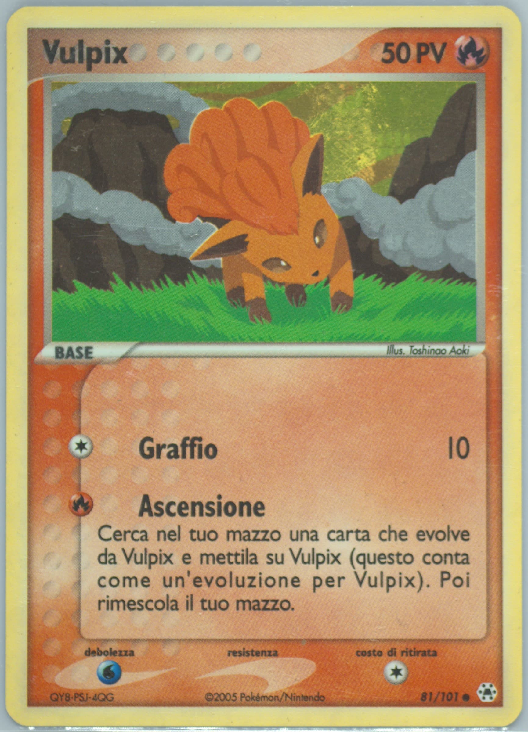 Vulpix-Reverse Foil (81) 2005 Pokemon Italian EX Hidden Legends