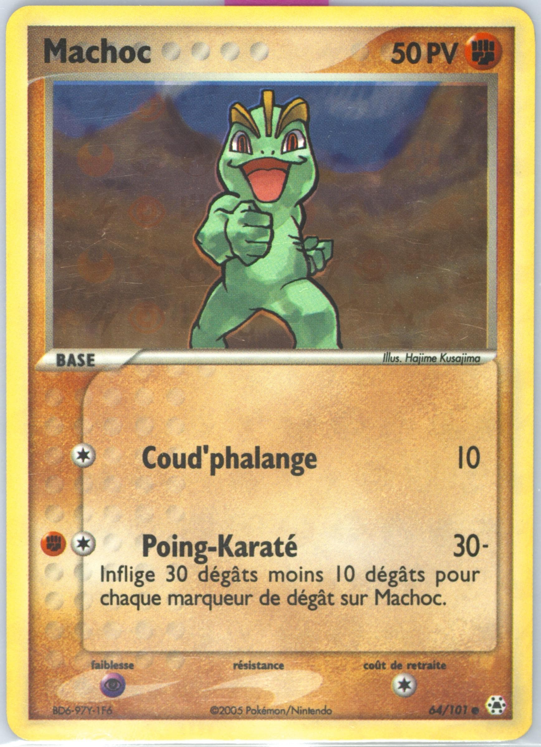 Machoc-Reverse Foil (64) 2005 Pokemon French EX Hidden Legends