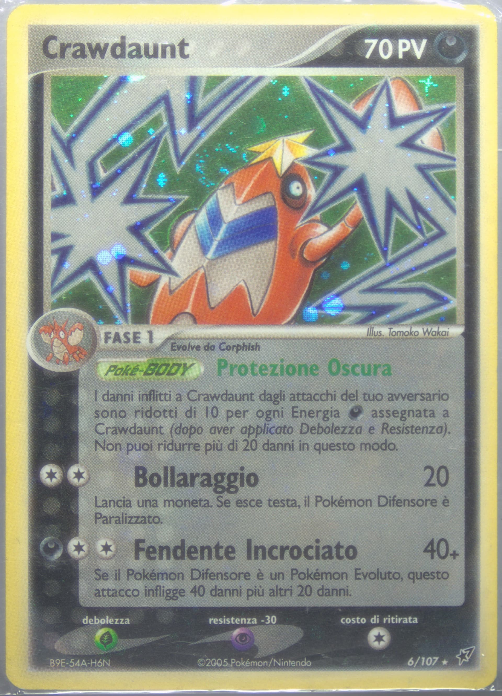 Crawdaunt-Holo Italian (6) 2005 Pokemon EX Deoxys