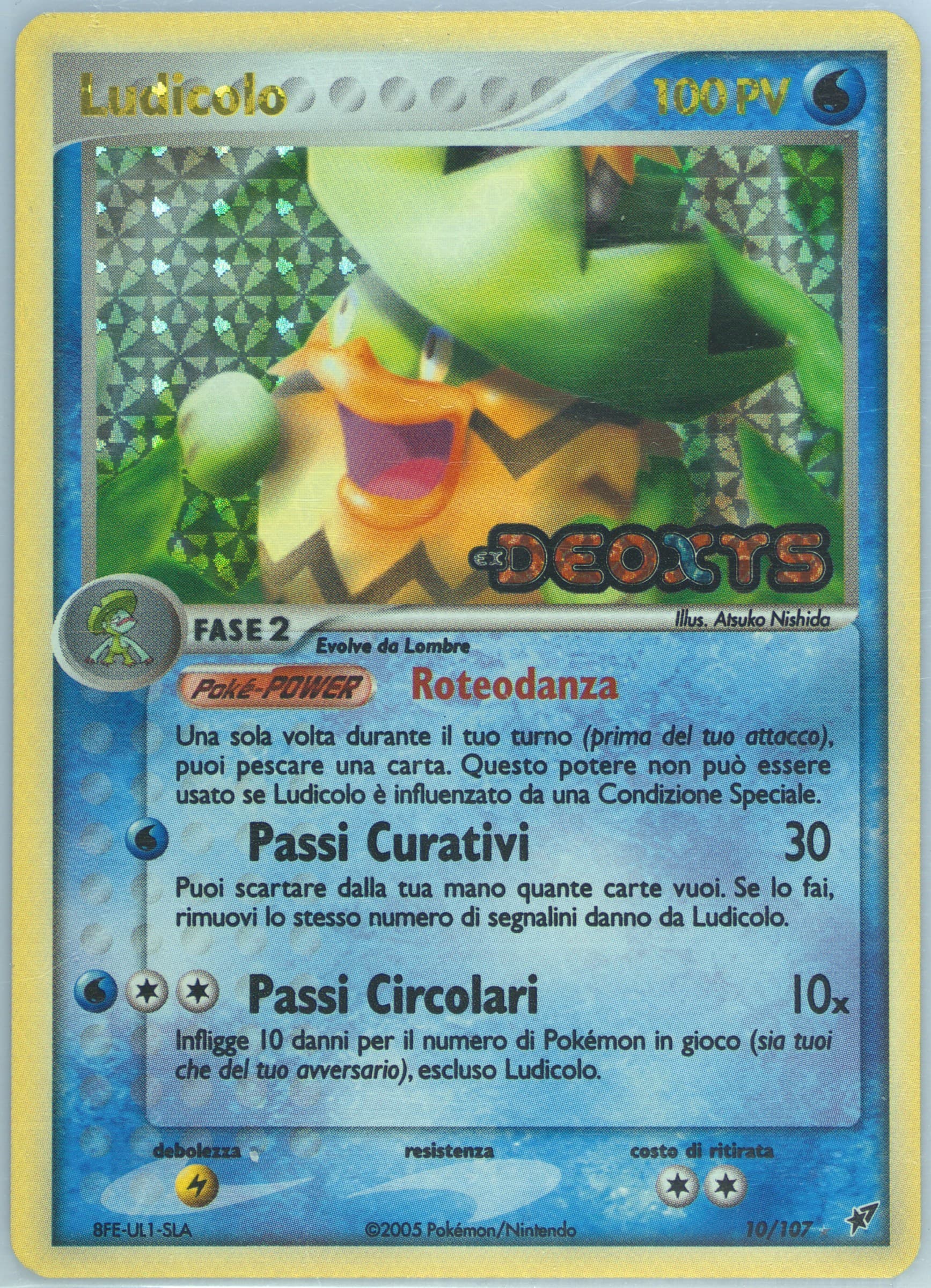 Ludicolo-Reverse Foil Italian (10) 2005 Pokemon EX Deoxys