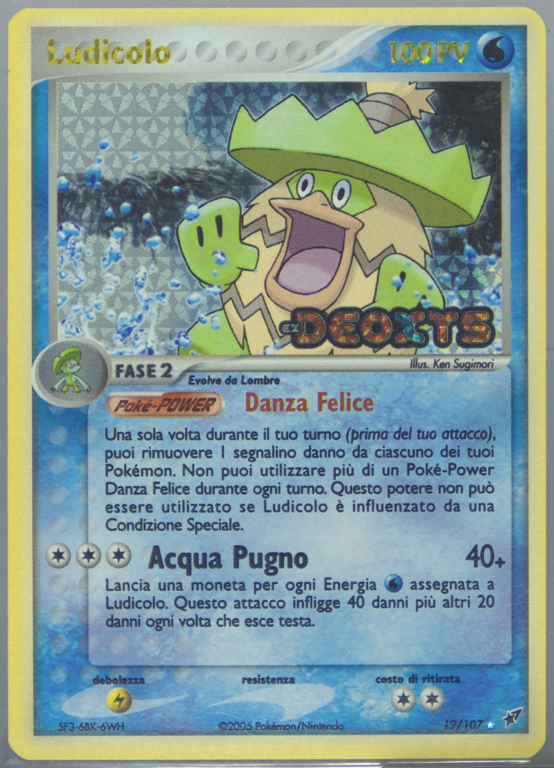 Ludicolo-Reverse Foil Italian (19) 2005 Pokemon EX Deoxys