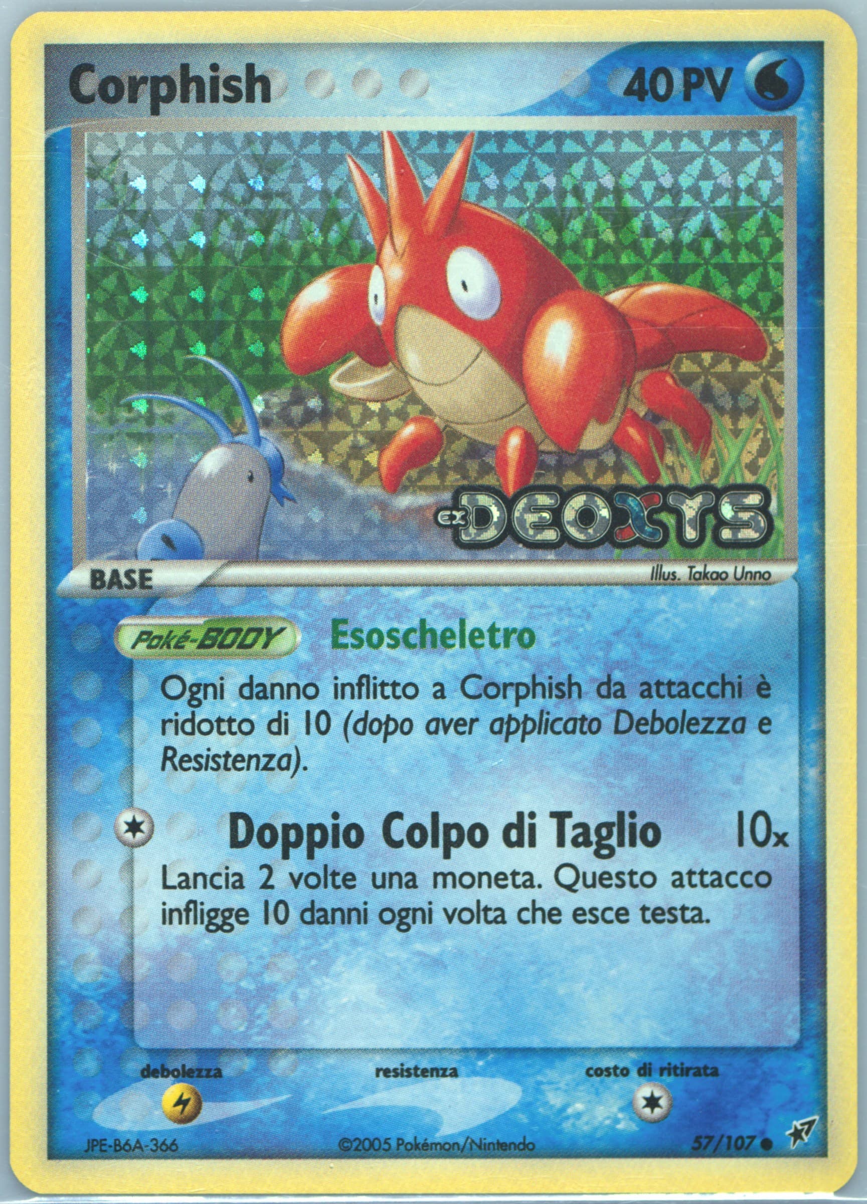 Corphish-Reverse Foil Italian (57) 2005 Pokemon EX Deoxys