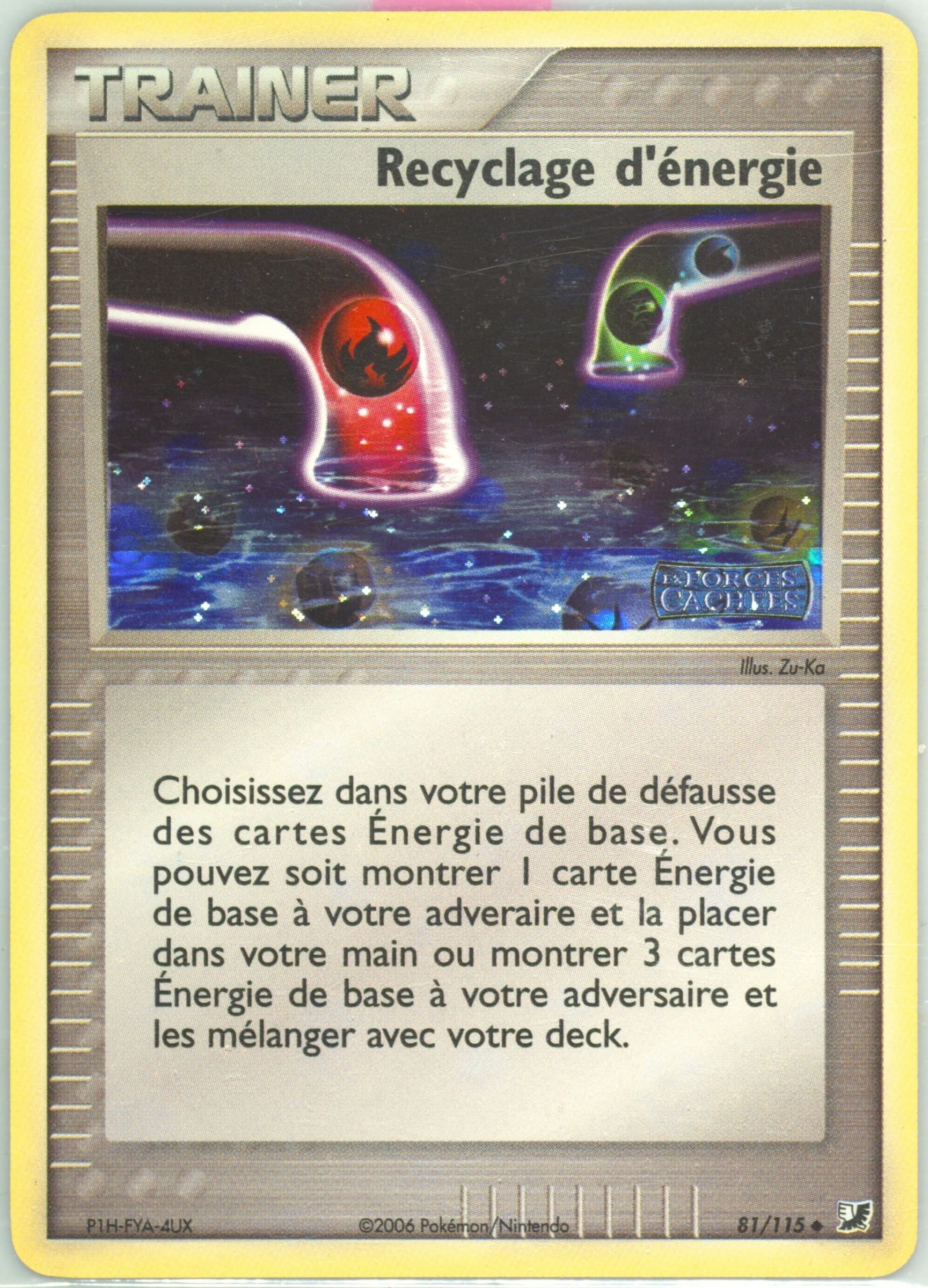 Recyclage D'Energie-Reverse Foil (81) 2006 Pokemon French EX Unseen Forces