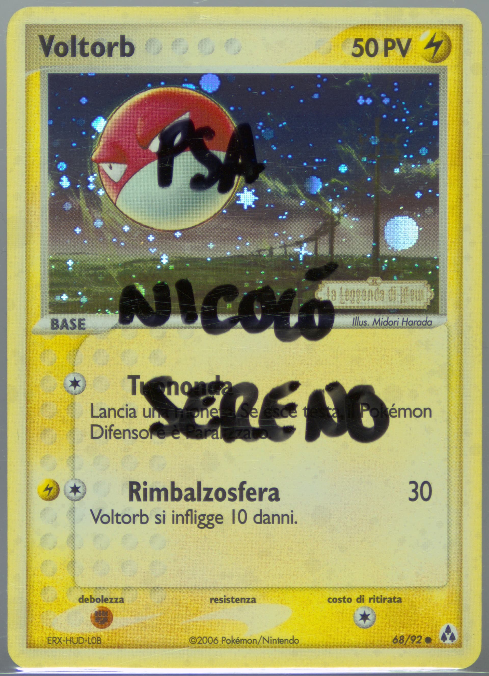 Voltorb-Reverse Foil Italian (68) 2006 Pokemon EX Legend Maker