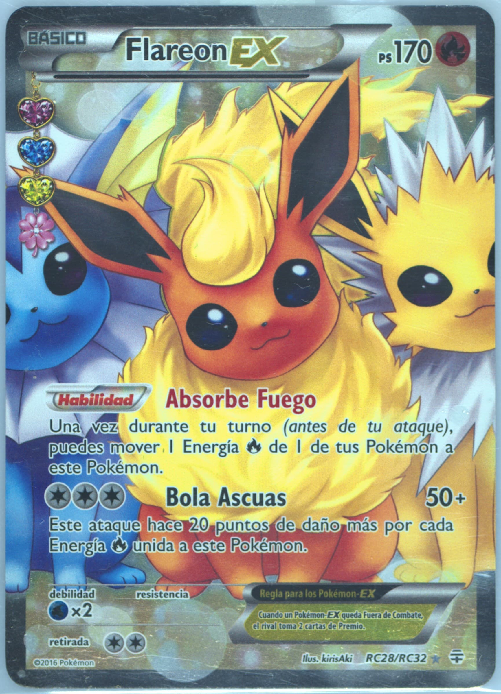 Full Art/Flareon EX Spanish (RC28) 2016 Pokemon XY Generations Radiant Collection