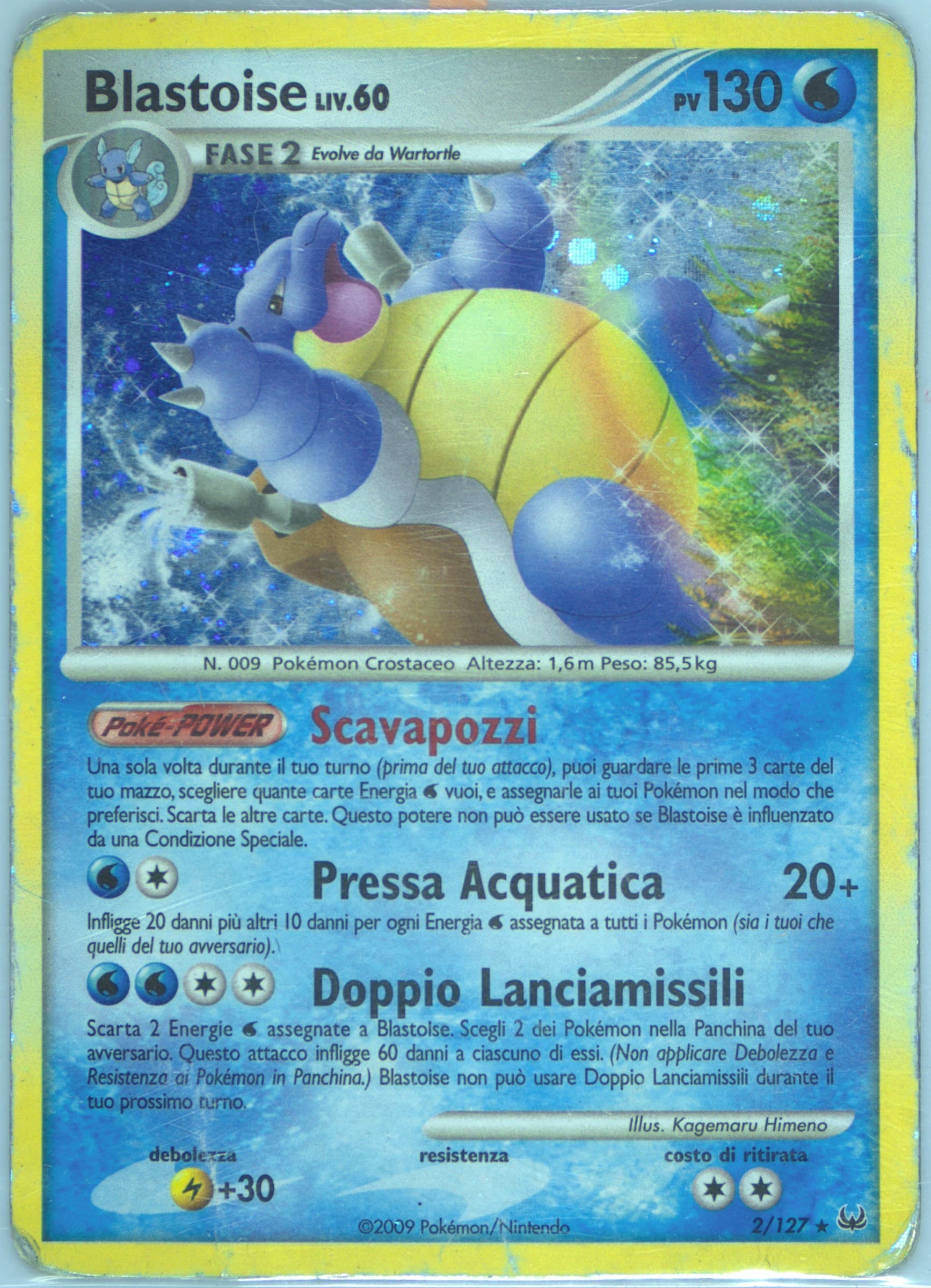 Blastoise-Holo Italian (2) 2009 Pokemon Platinum