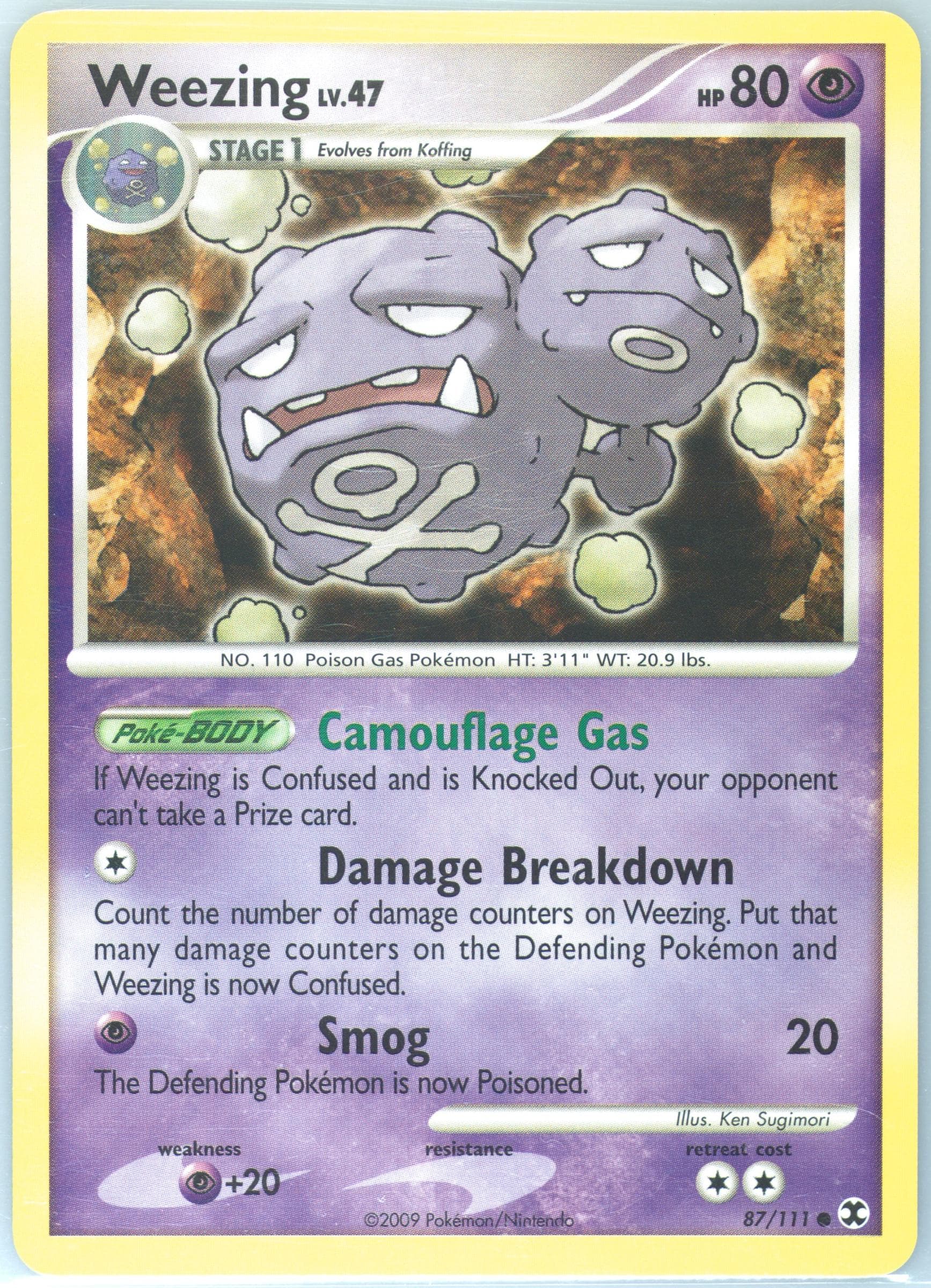 Weezing (87) 2009 Pokemon Platinum Rising Rivals