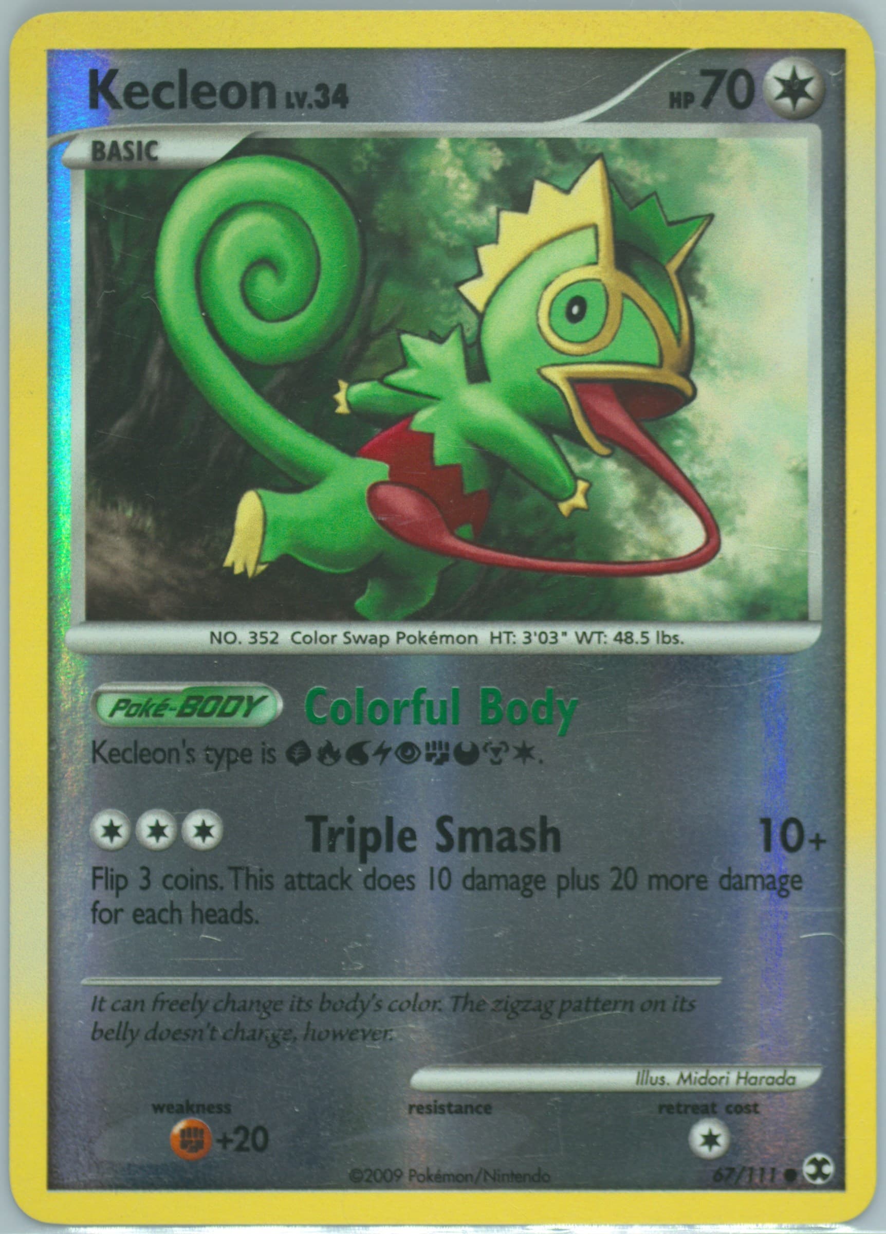 Kecleon-Reverse Foil (67) 2009 Pokemon Platinum Rising Rivals