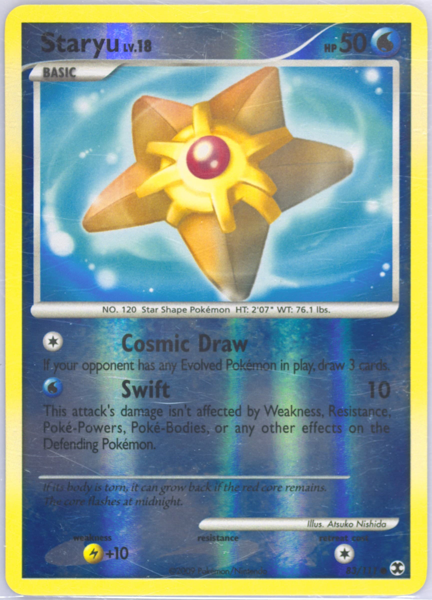 Staryu-Reverse Foil (83) 2009 Pokemon Platinum Rising Rivals