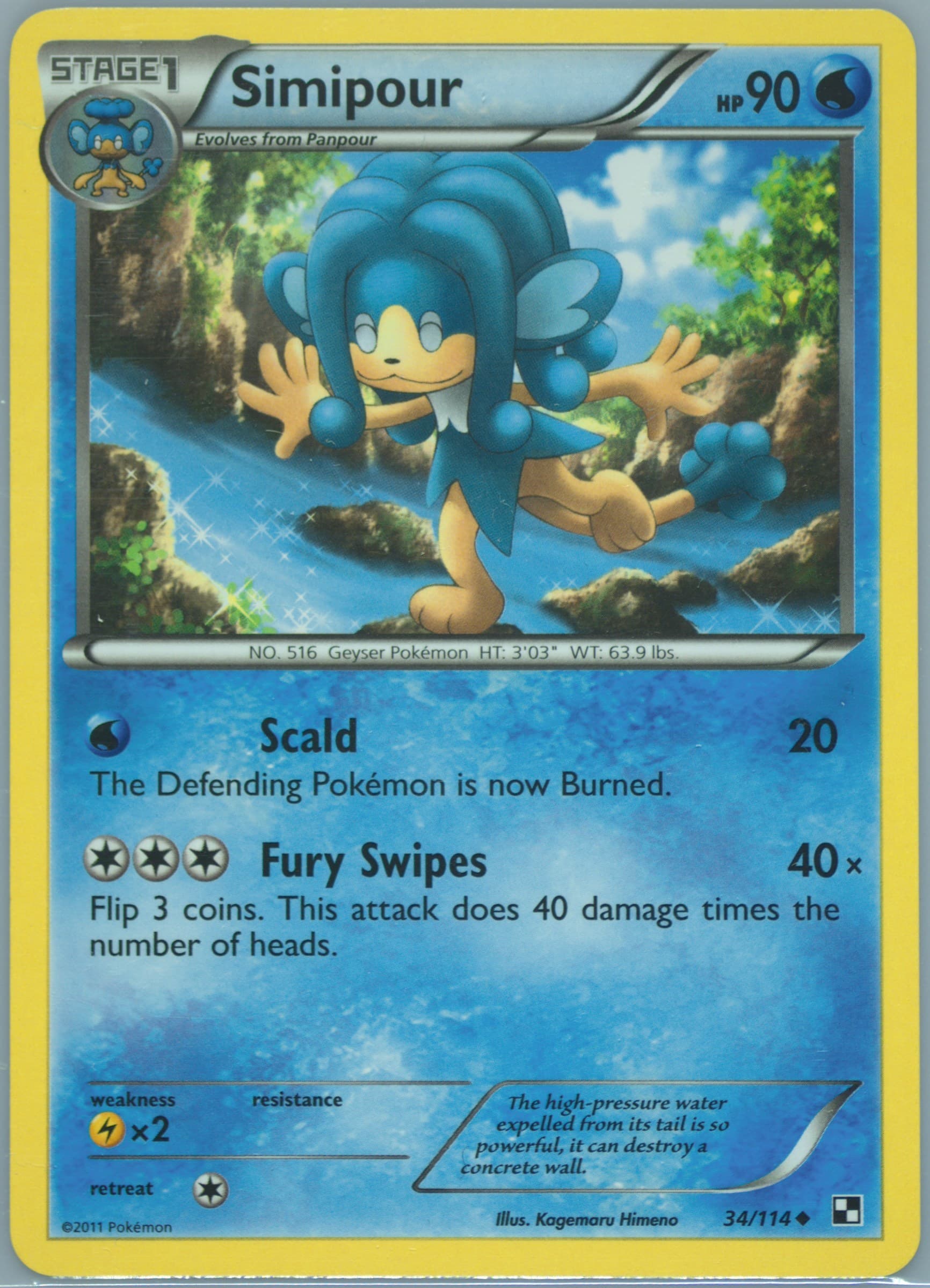 Simipour (34) 2011 Pokemon Black & White