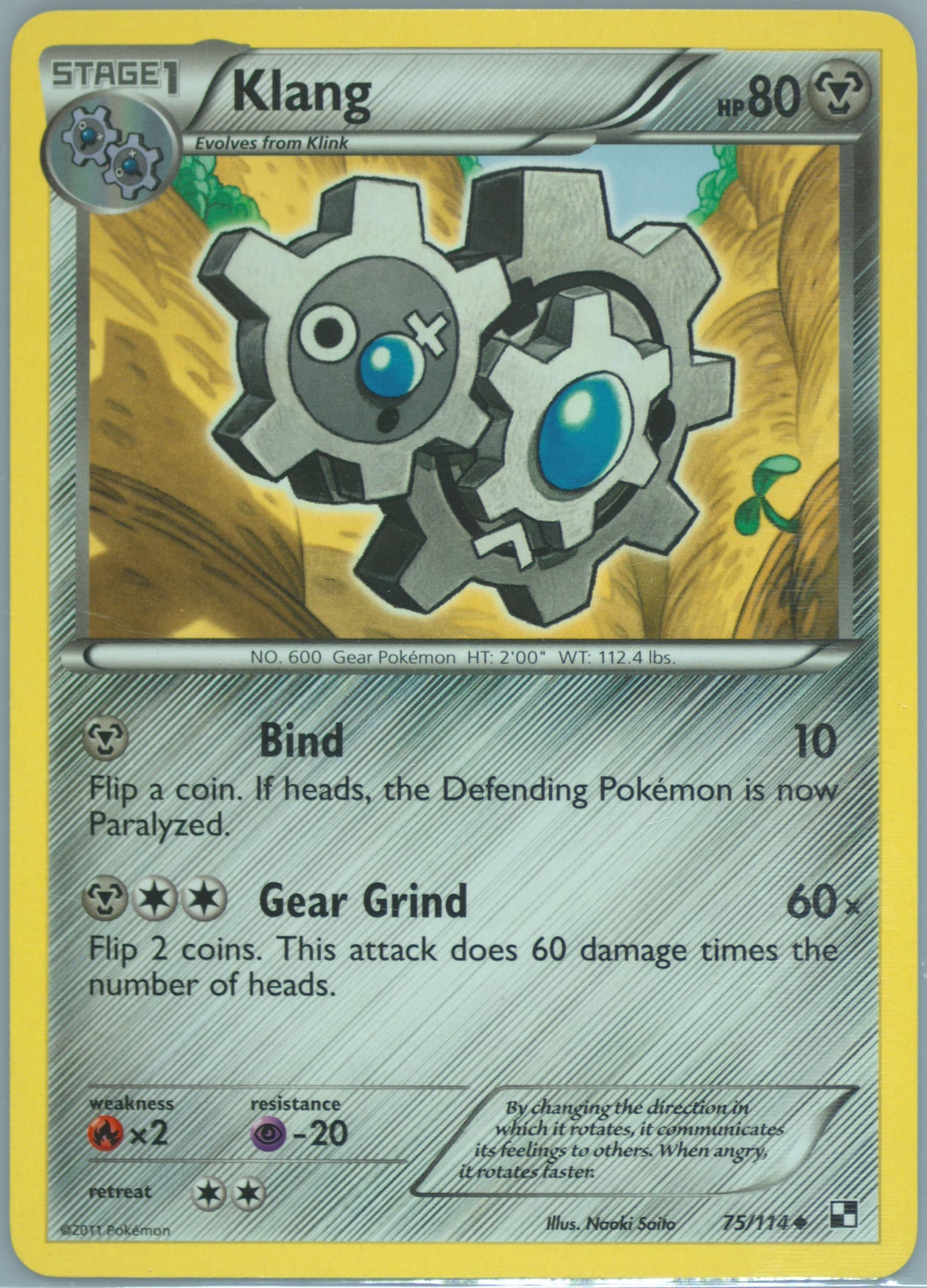 Klang (75) 2011 Pokemon Black & White