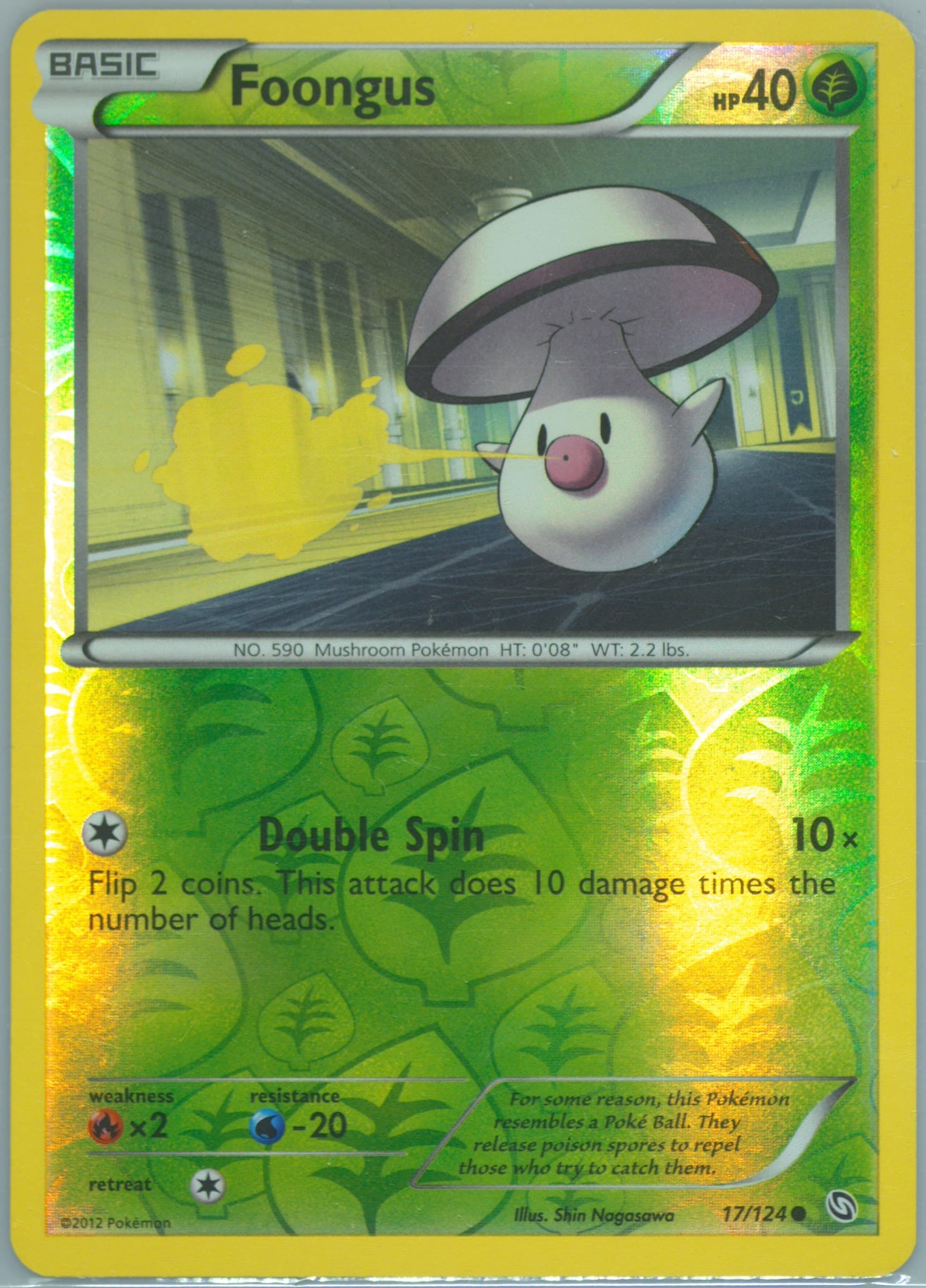 Foongus-Reverse Foil (17) 2012 Pokemon Black & White Dragons Exalted