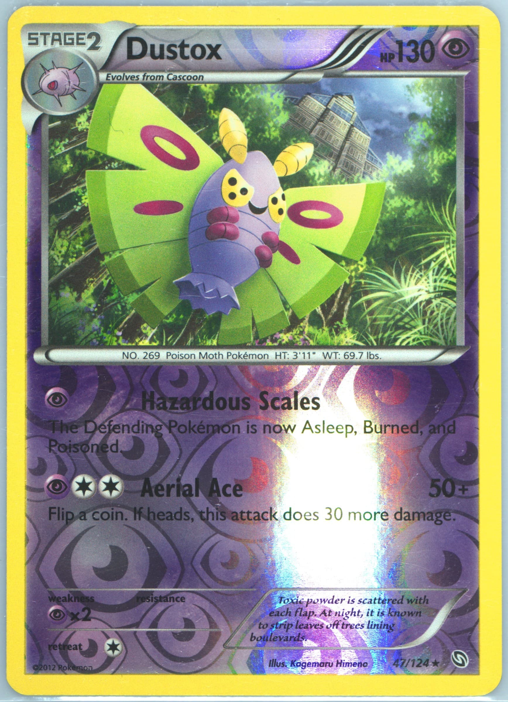 Dustox-Reverse Foil (47) 2012 Pokemon Black & White Dragons Exalted