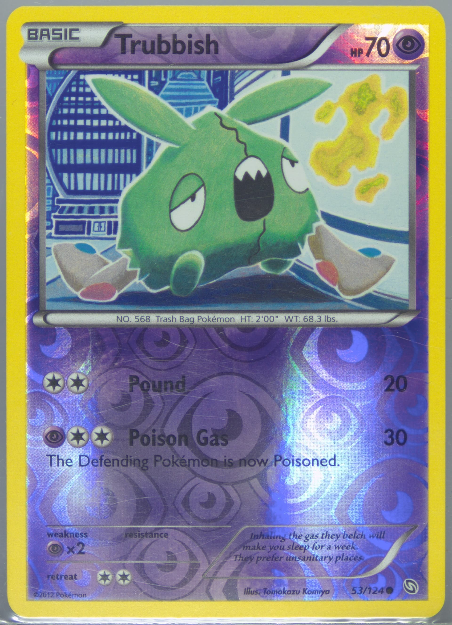 Trubbish-Reverse Foil (53) 2012 Pokemon Black & White Dragons Exalted