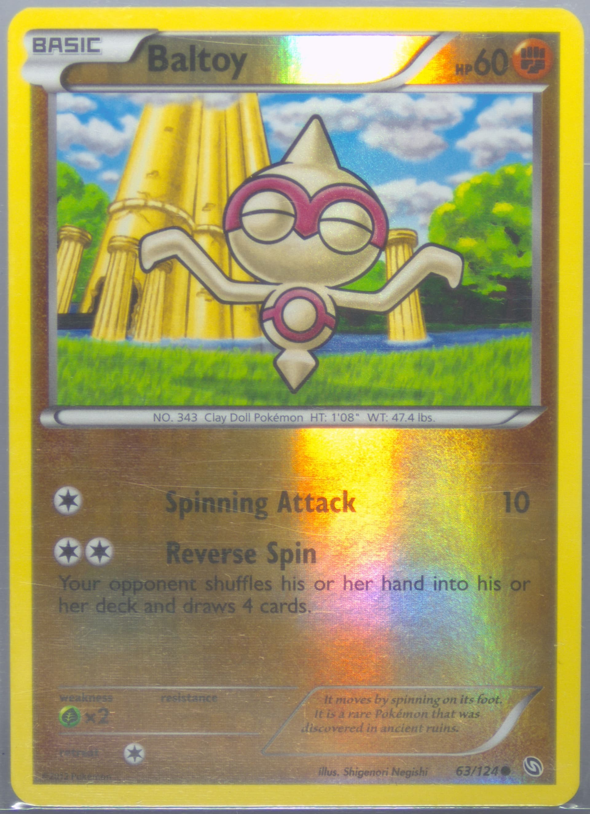 Baltoy-Reverse Foil (63) 2012 Pokemon Black & White Dragons Exalted