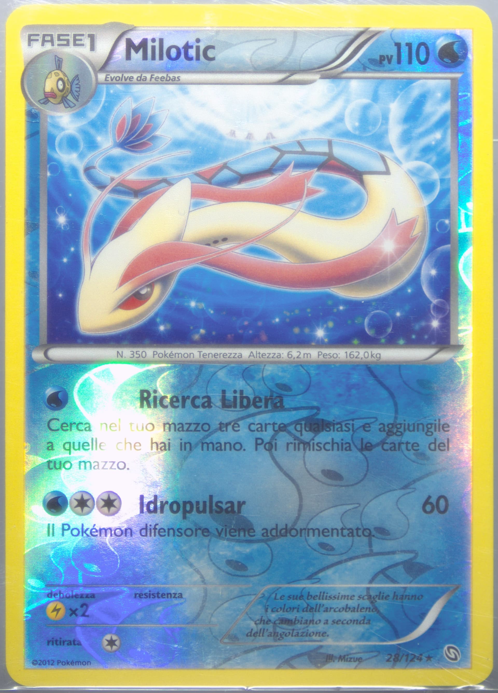 Milotic-Reverse Foil Italian (28) 2012 Pokemon Black & White Dragons Exalted