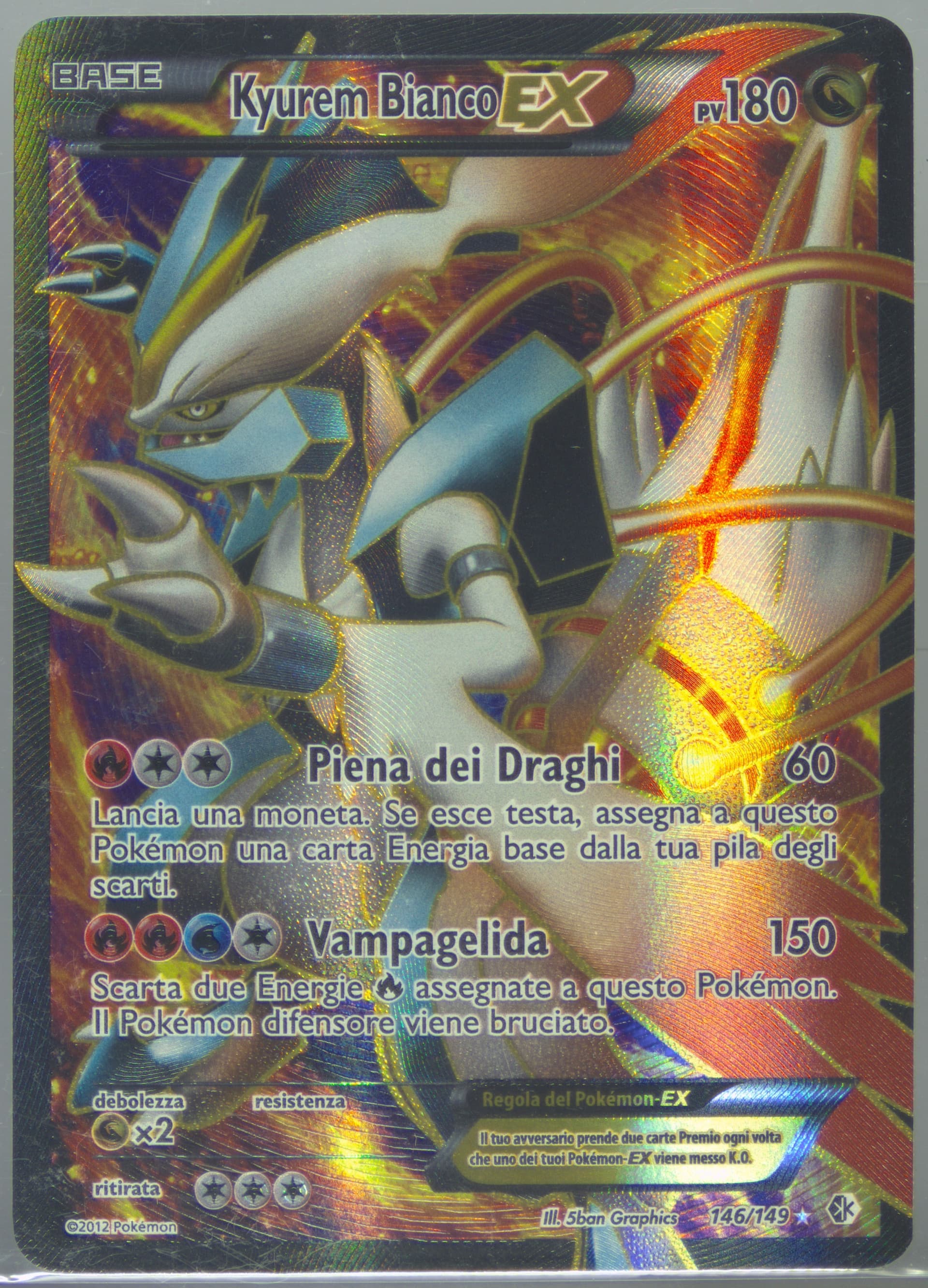 Full Art/Kyurem Bianco EX (146) 2013 Pokemon Italian Black & White Boundaries Crossed