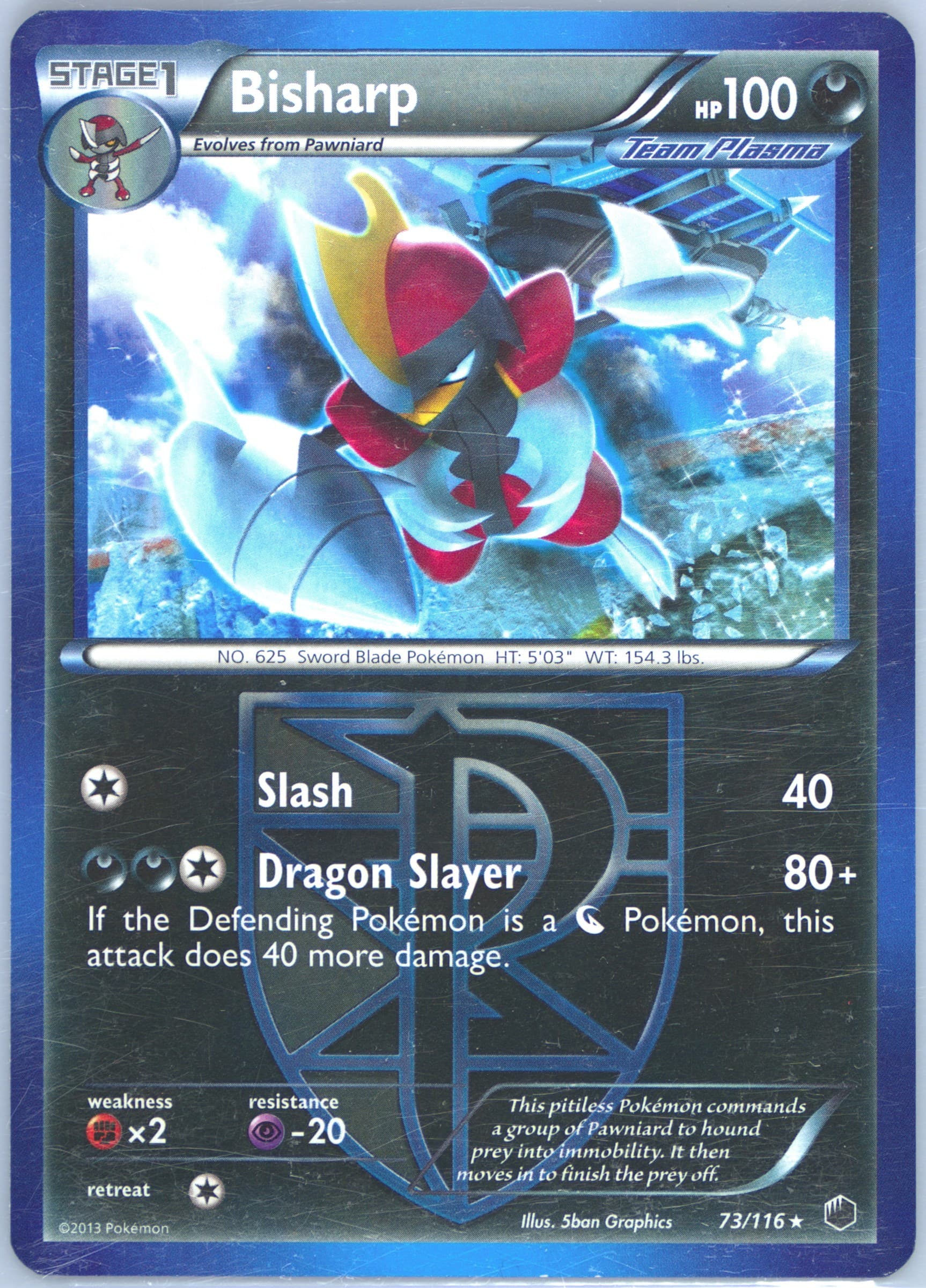 Bisharp (73) 2013 Pokemon Black & White Plasma Freeze