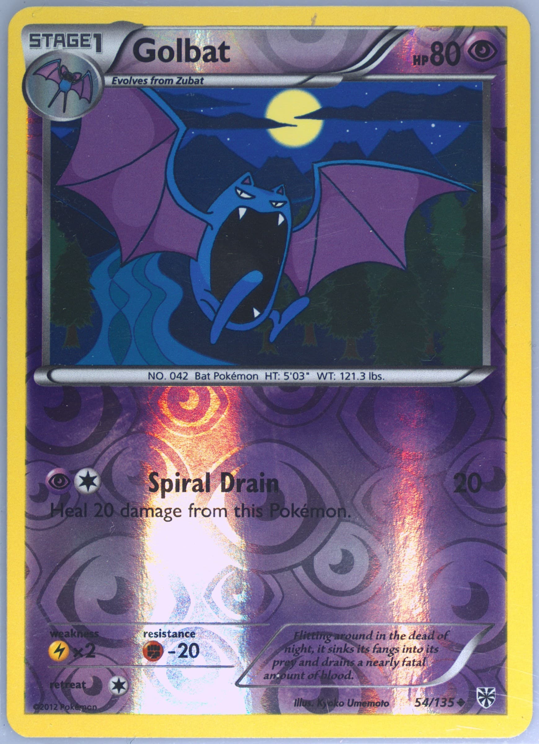 Golbat-Reverse Foil (54) 2013 Pokemon Black & White Plasma Storm