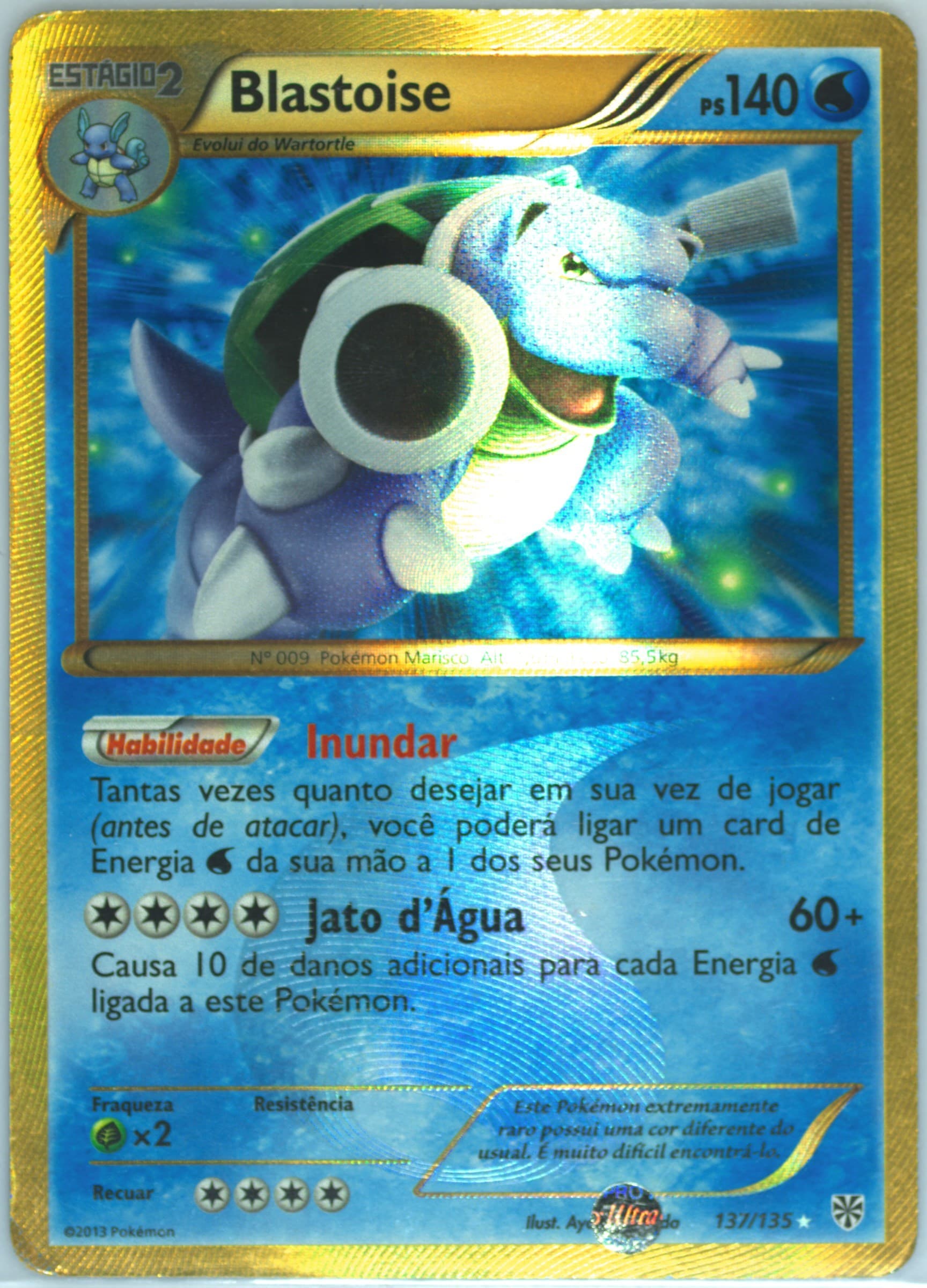 Blastoise Portuguese (137) 2013 Pokemon Black & White Plasma Storm