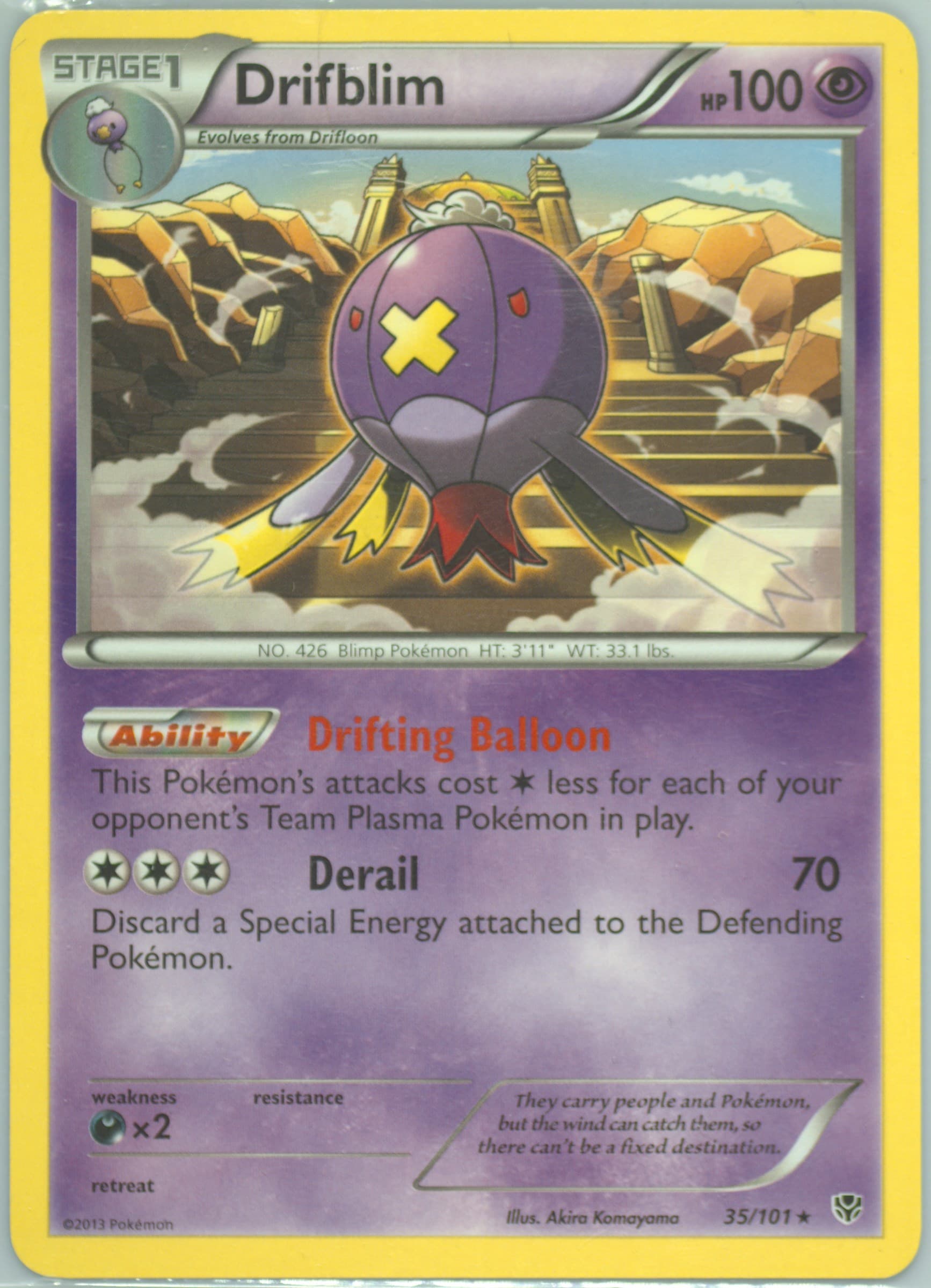 Drifblim (35) 2013 Pokemon Black & White Plasma Blast