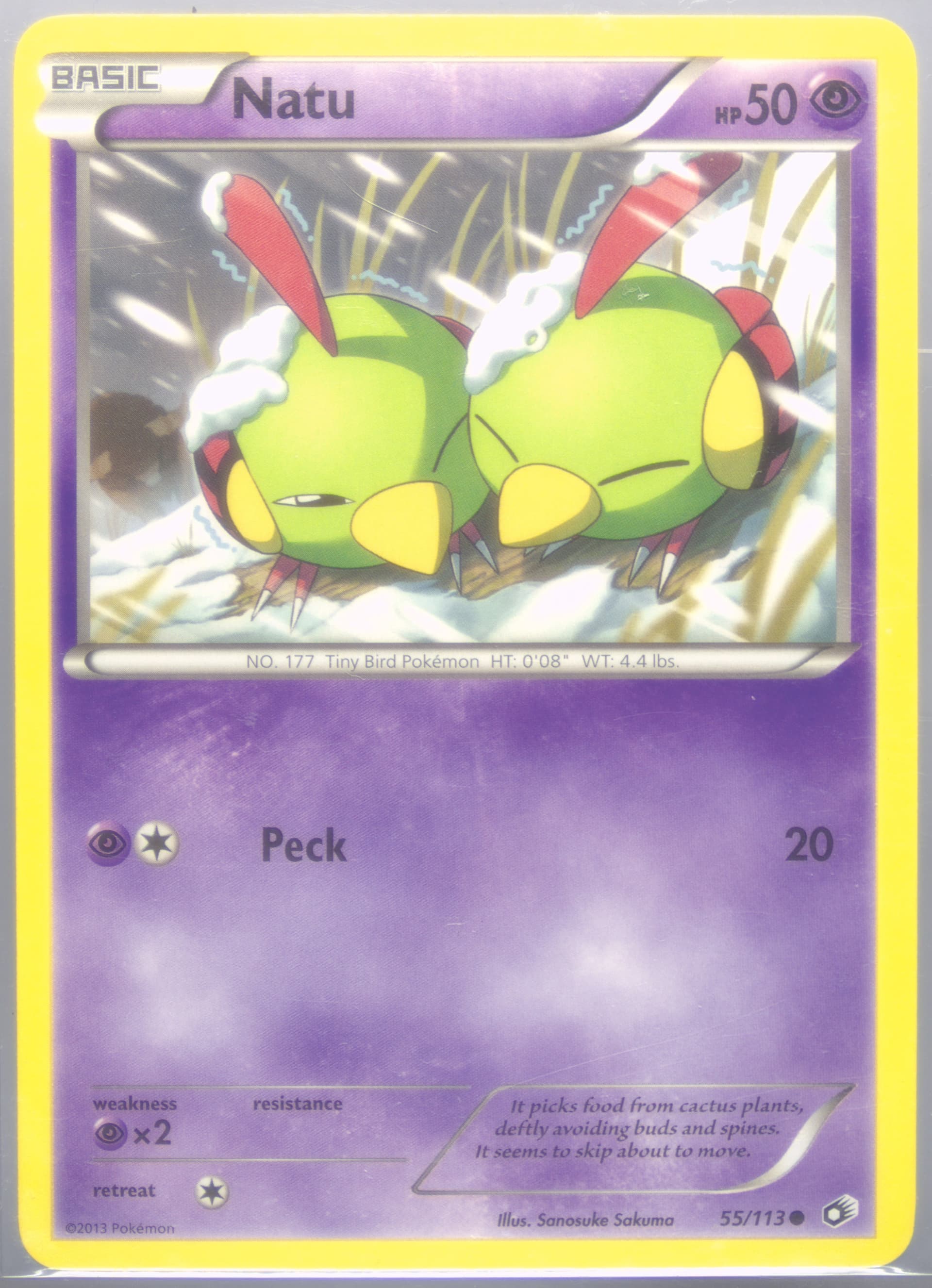 Natu (55) 2013 Pokemon Black & White Legendary Treasures