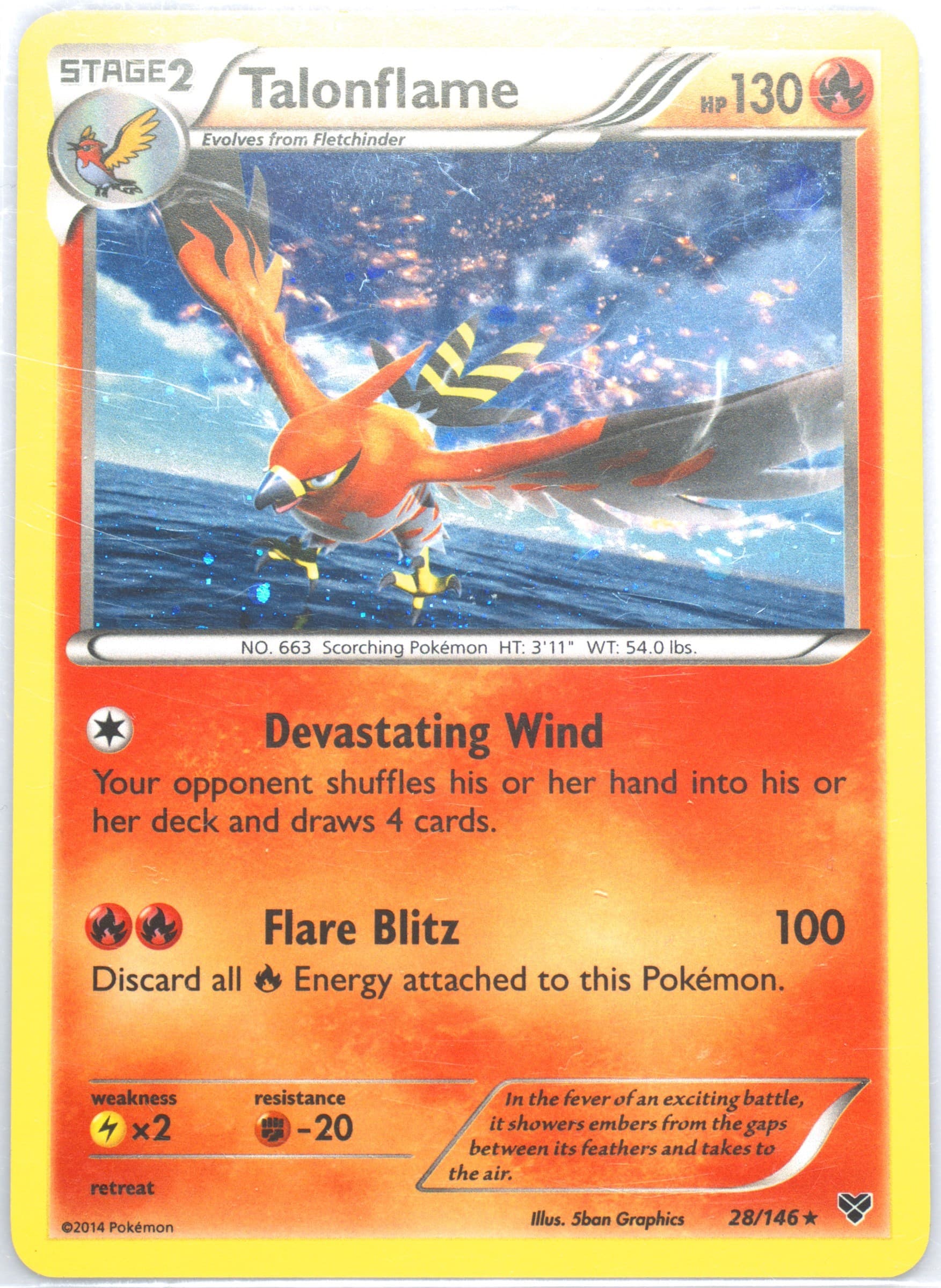 Talonflame-Holo Cosmos Phantom Forces Single Pack Blister (28) 2014 Pokemon XY